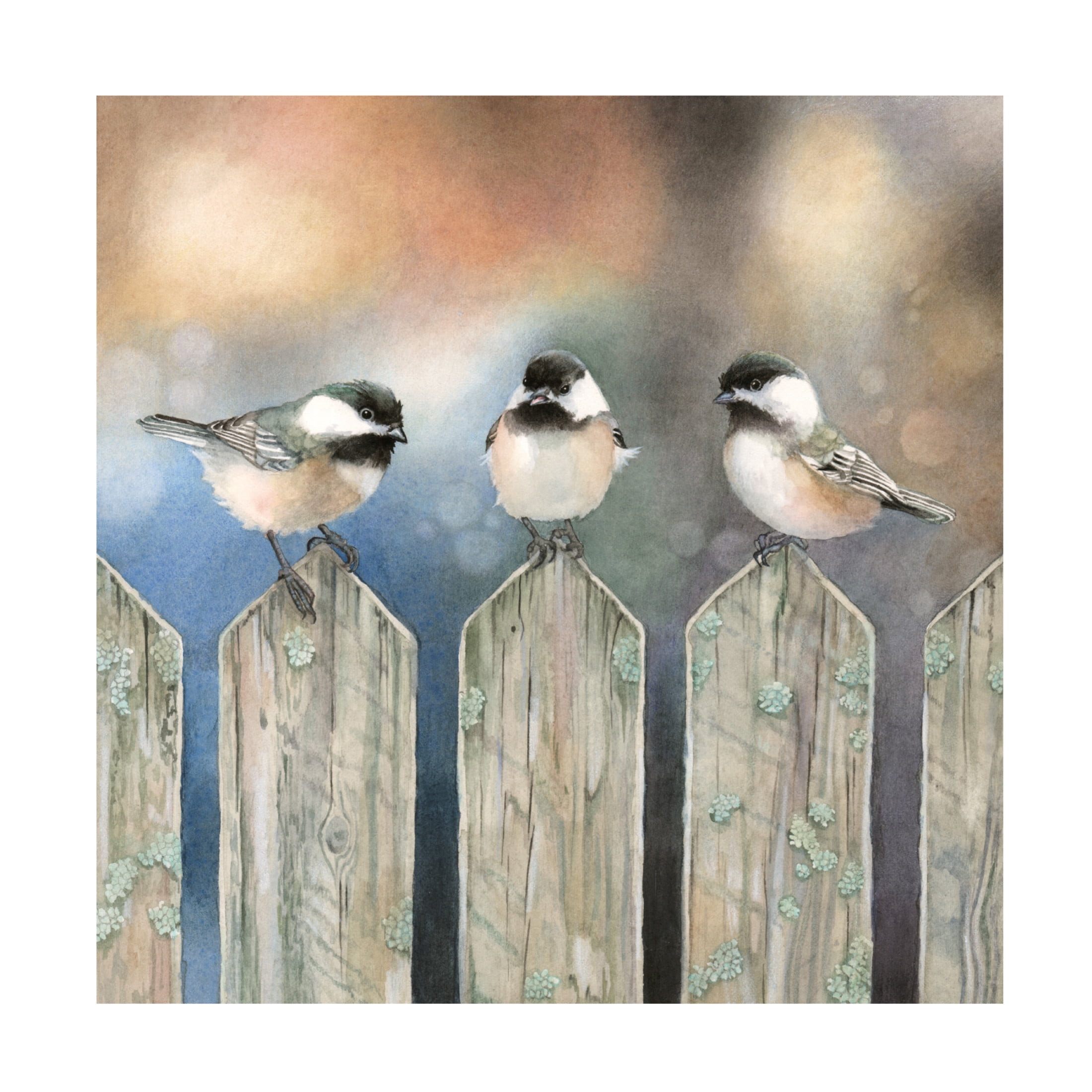 Canvas Wall Art - Marvindale 'Sitting on the Fence' Wall Art for Living Room, Bedroom, or Office Décor by Trademark Fine Art - 18 x 18 Inches