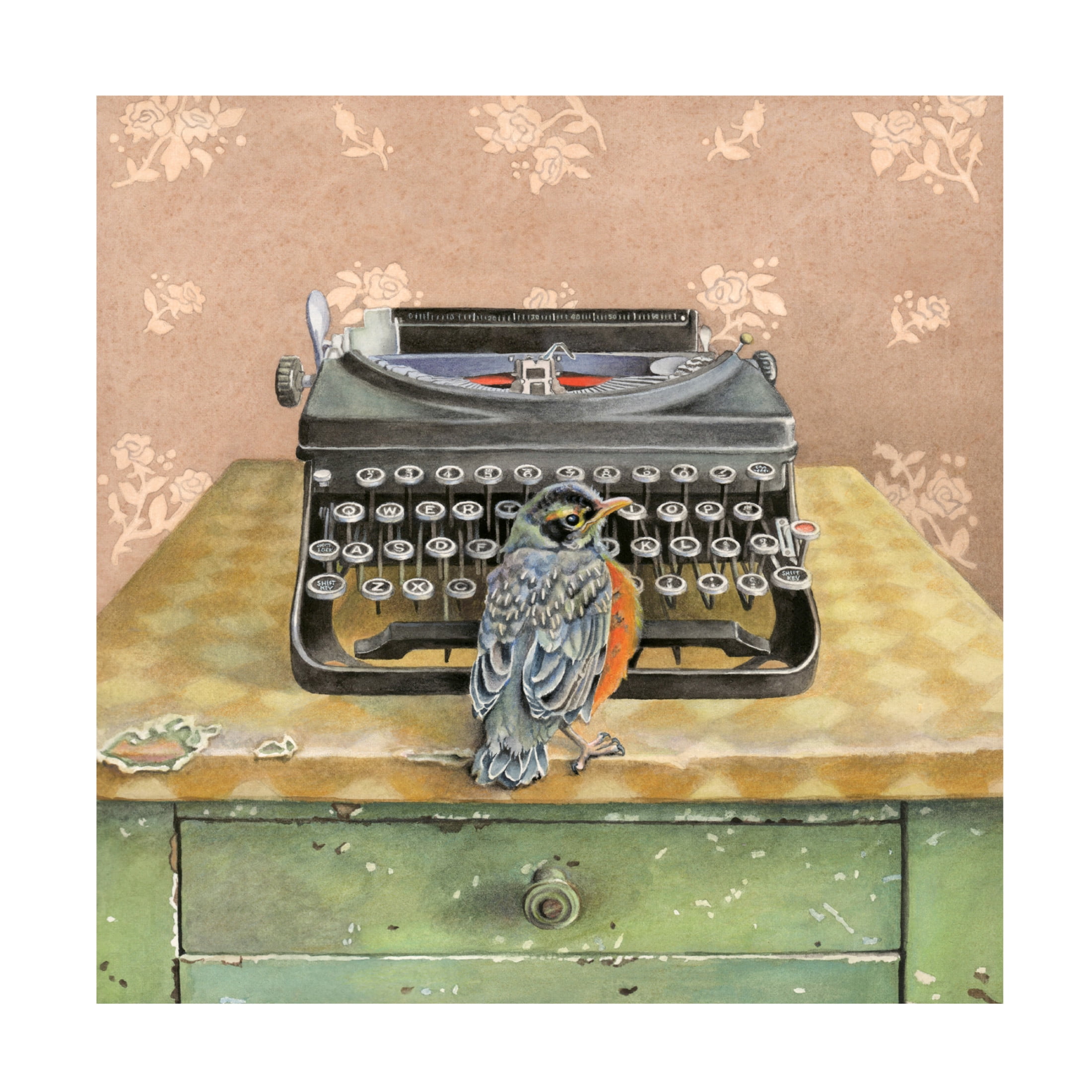 Canvas Wall Art - Marvindale 'Word Bird' Wall Art for Living Room, Bedroom, or Office Décor by Trademark Fine Art - 18 x 18 Inches