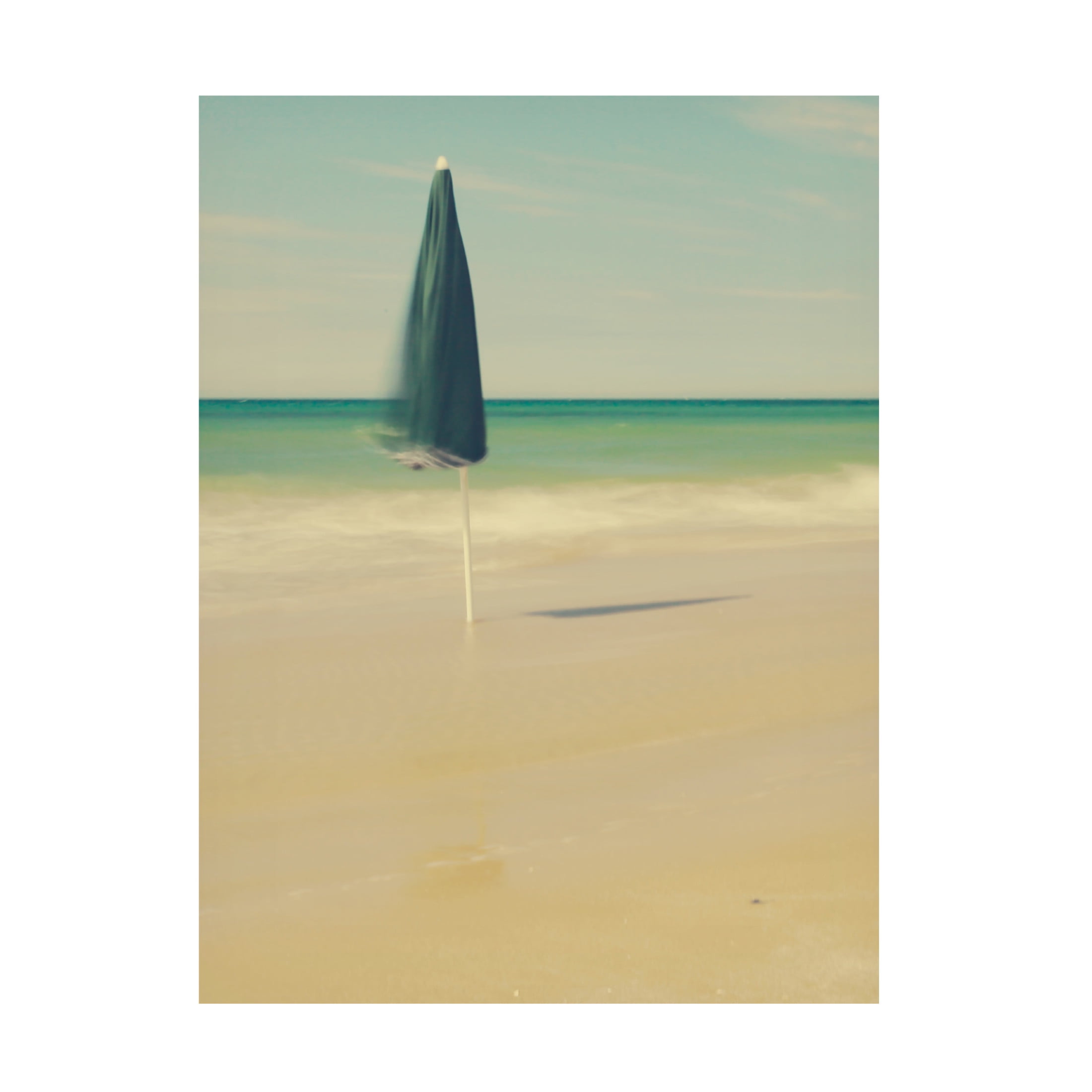 Canvas Wall Art - Massimo Della Latta 'The Green Umbrella' Wall Art for Living Room, Bedroom, or Office Décor by Trademark Fine Art - 35 x 47 Inches