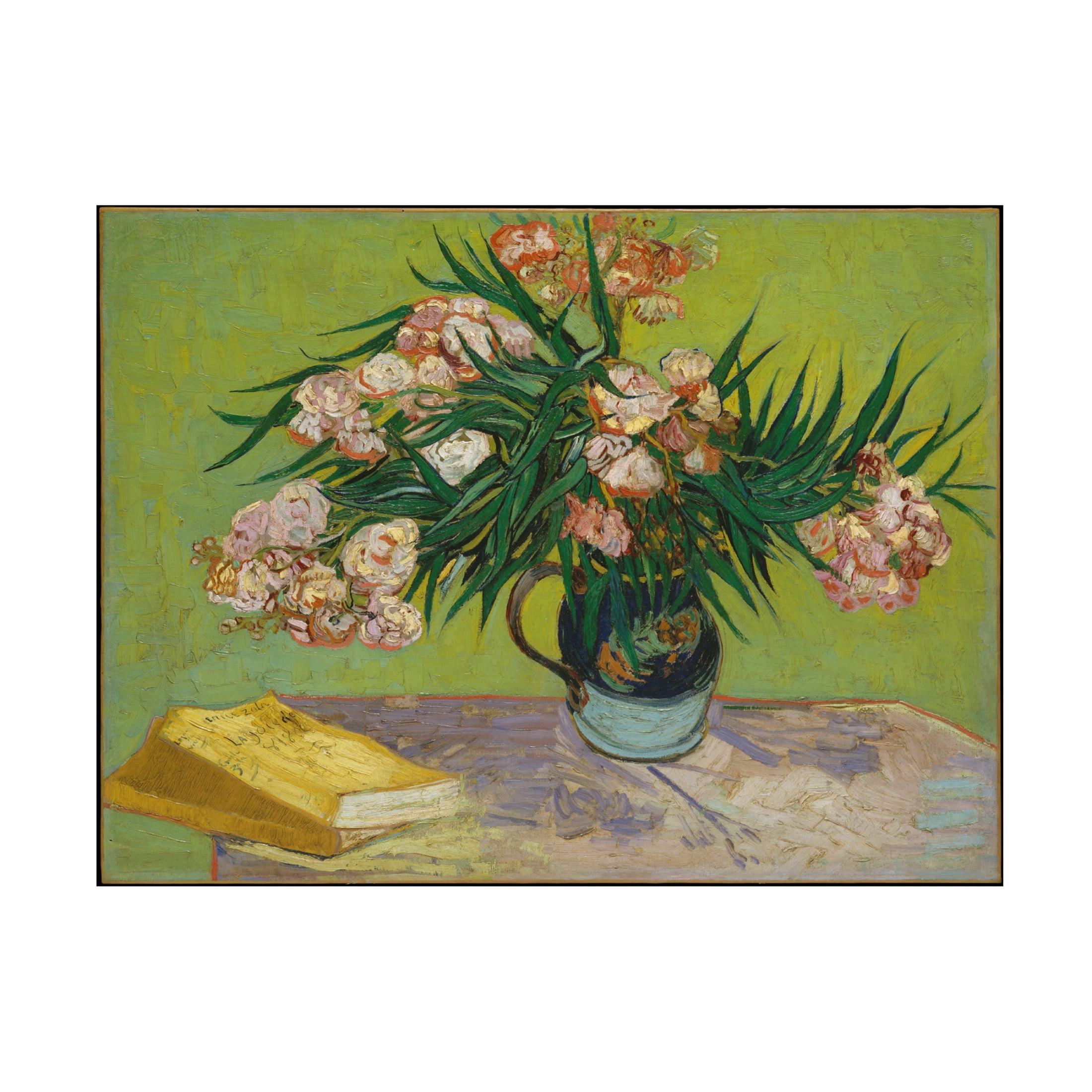 Canvas Wall Art - Masters Collection 'Oleanders Vincent Van Gogh' Wall Art for Living Room, Bedroom, or Office Décor by Trademark Fine Art - 24 x 18 Inches