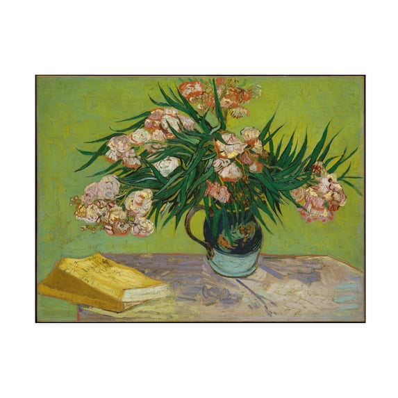 Canvas Wall Art - Masters Collection 'Oleanders Vincent Van Gogh' Wall Art for Living Room, Bedroom, or Office Décor by Trademark Fine Art - 24 x 18 Inches
