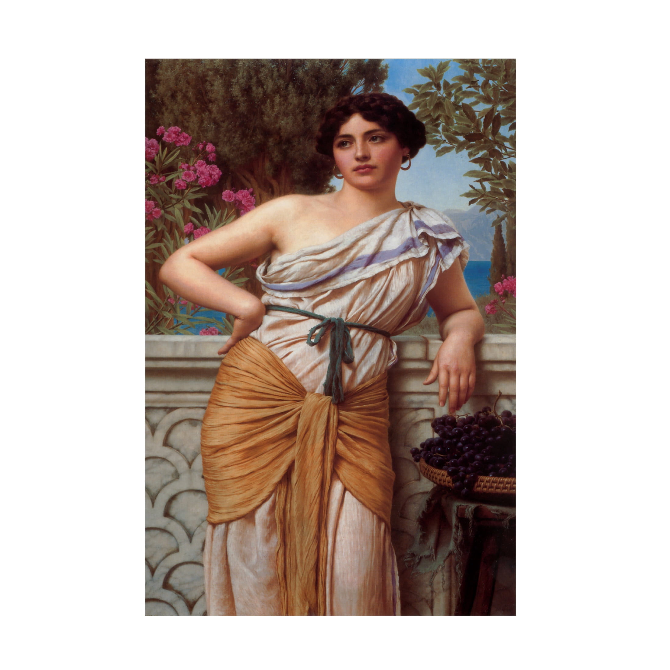 Canvas Wall Art - Masters Collection 'Reverie 1912 John William Godward' Wall Art for Living Room, Bedroom, or Office Décor by Trademark Fine Art - 16 x 24 Inches