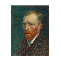 Canvas Wall Art - Masters Collection 'Self Portrait I Vincent Van Gogh' Wall Art for Living Room, Bedroom, or Office Décor by Trademark Fine Art - 24 x 32 Inches - 24x32
