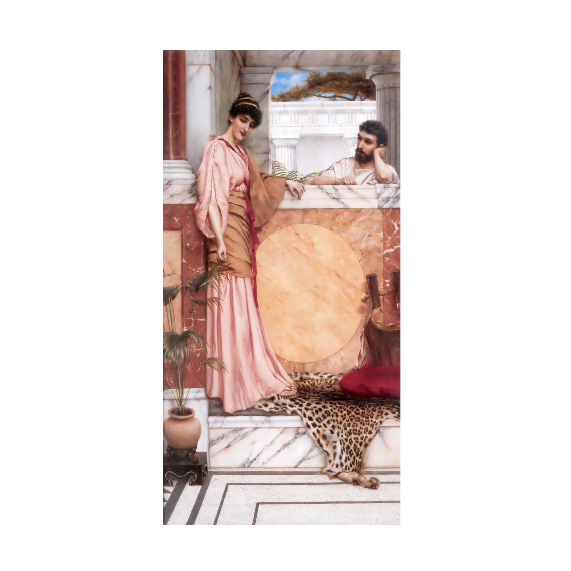 Canvas Wall Art - Masters Collection 'Waiting For An Answer John William Godward' Wall Art for Living Room, Bedroom, or Office Décor by Trademark Fine Art - 16 x 32 Inches