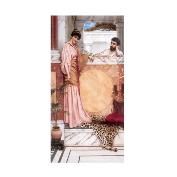 Canvas Wall Art - Masters Collection 'Waiting For An Answer John William Godward' Wall Art for Living Room, Bedroom, or Office Décor by Trademark Fine Art - 16 x 32 Inches