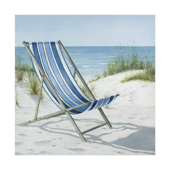 Canvas Wall Art - Max Maxx 'Beach Day 1' Wall Art for Living Room, Bedroom, or Office Décor by Trademark Fine Art - 14 x 14 Inches