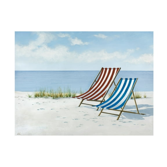 Canvas Wall Art - Max Maxx 'Beach Day 2' Wall Art for Living Room, Bedroom, or Office Décor by Trademark Fine Art - 32 x 24 Inches