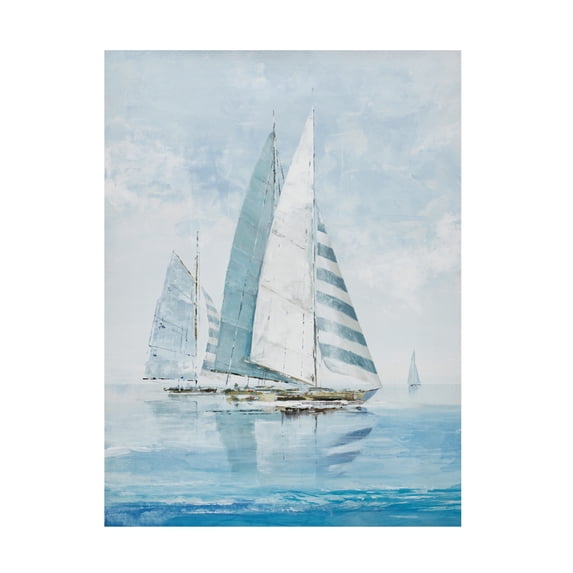 Canvas Wall Art - Max Maxx 'Sailing Day' Wall Art for Living Room, Bedroom, or Office Décor by Trademark Fine Art - 35 x 47 Inches