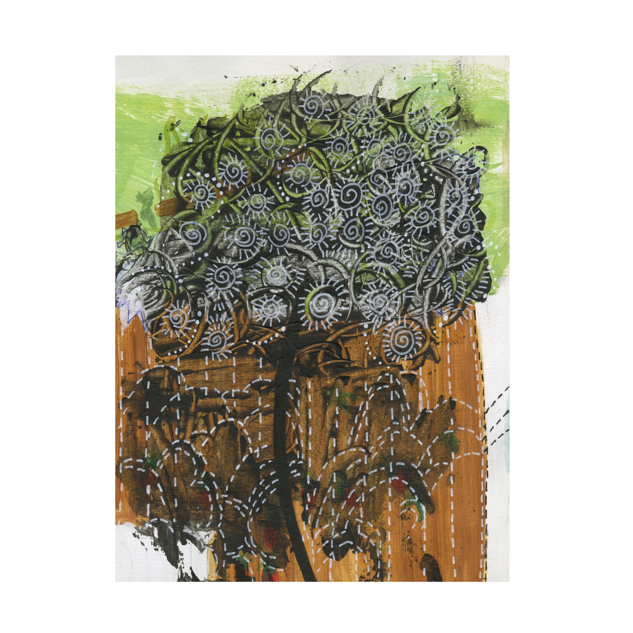 Canvas Wall Art - Medha Karandikar 'Spiritual Journal 12' Wall Art for Living Room, Bedroom, or Office Décor by Trademark Fine Art - 18 x 24 Inches