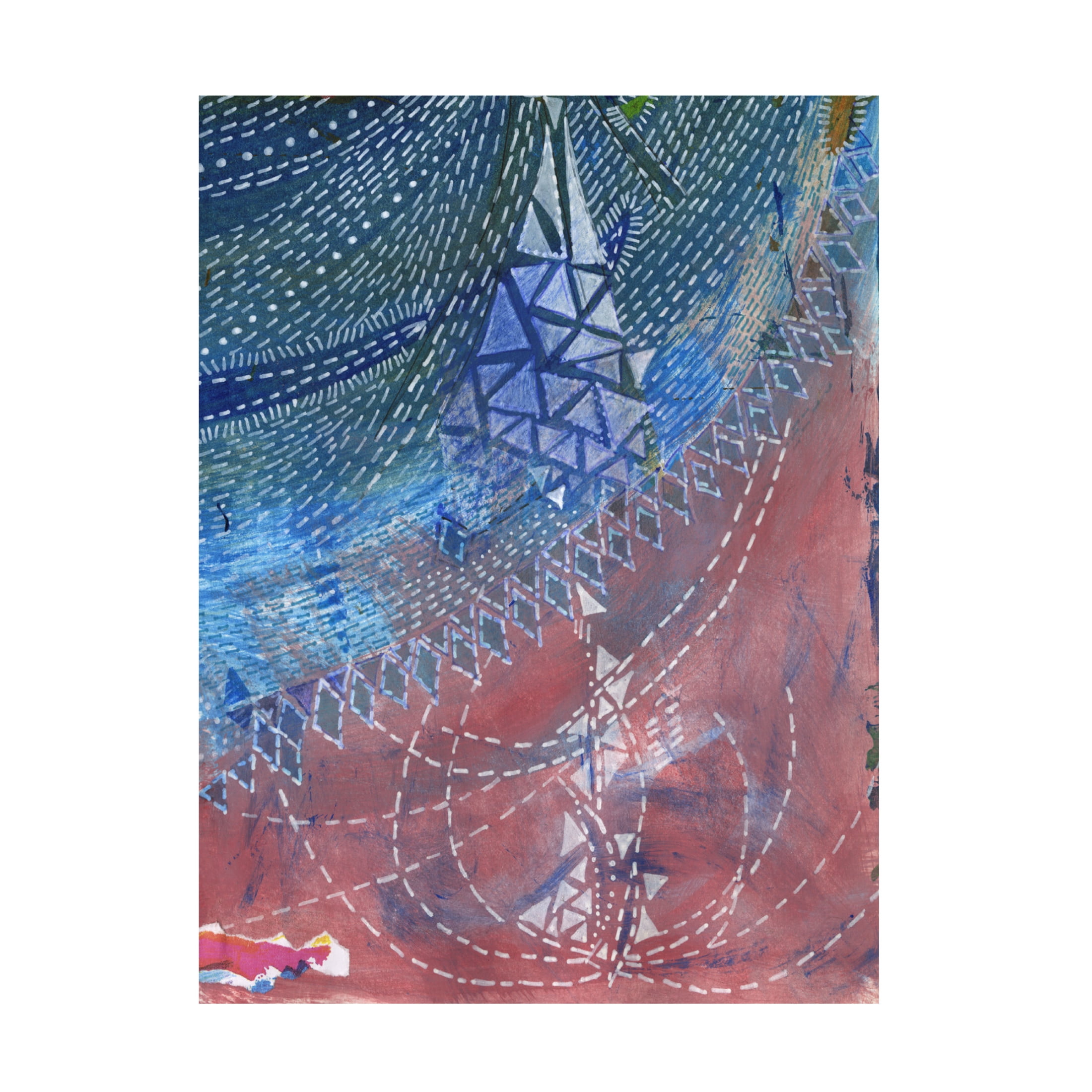 Canvas Wall Art - Medha Karandikar 'Spiritual Journal 7' Wall Art for Living Room, Bedroom, or Office Décor by Trademark Fine Art - 35 x 47 Inches