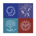 thumbnail image 1 of Canvas Wall Art - Medha Karandikar 'The Four Seasons of Life' Wall Art for Living Room, Bedroom, or Office Décor by Trademark Fine Art - 35 x 35 Inches, 1 of 4