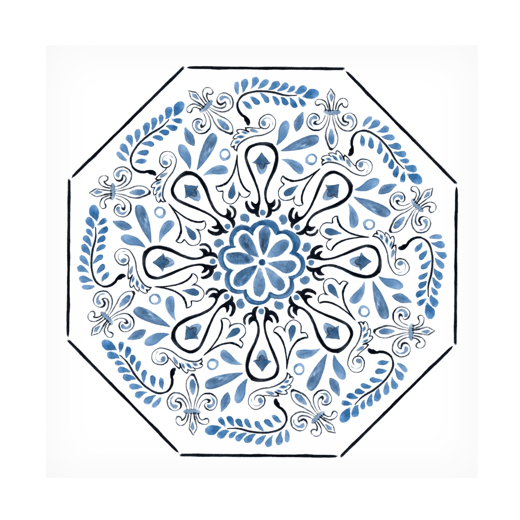 Canvas Wall Art - Melissa Wang 'Bleu Indigo I' Wall Art for Living Room, Bedroom, or Office Décor by Trademark Fine Art - 14 x 14 Inches