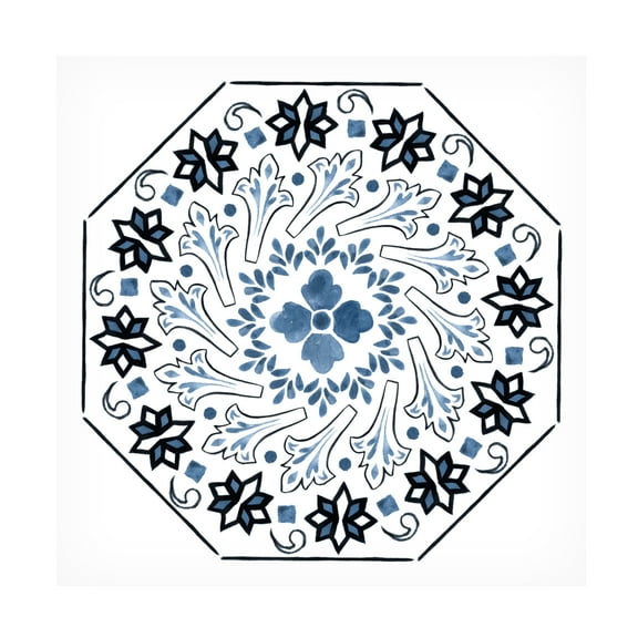 Canvas Wall Art - Melissa Wang 'Bleu Indigo IV' Wall Art for Living Room, Bedroom, or Office Décor by Trademark Fine Art - 14 x 14 Inches