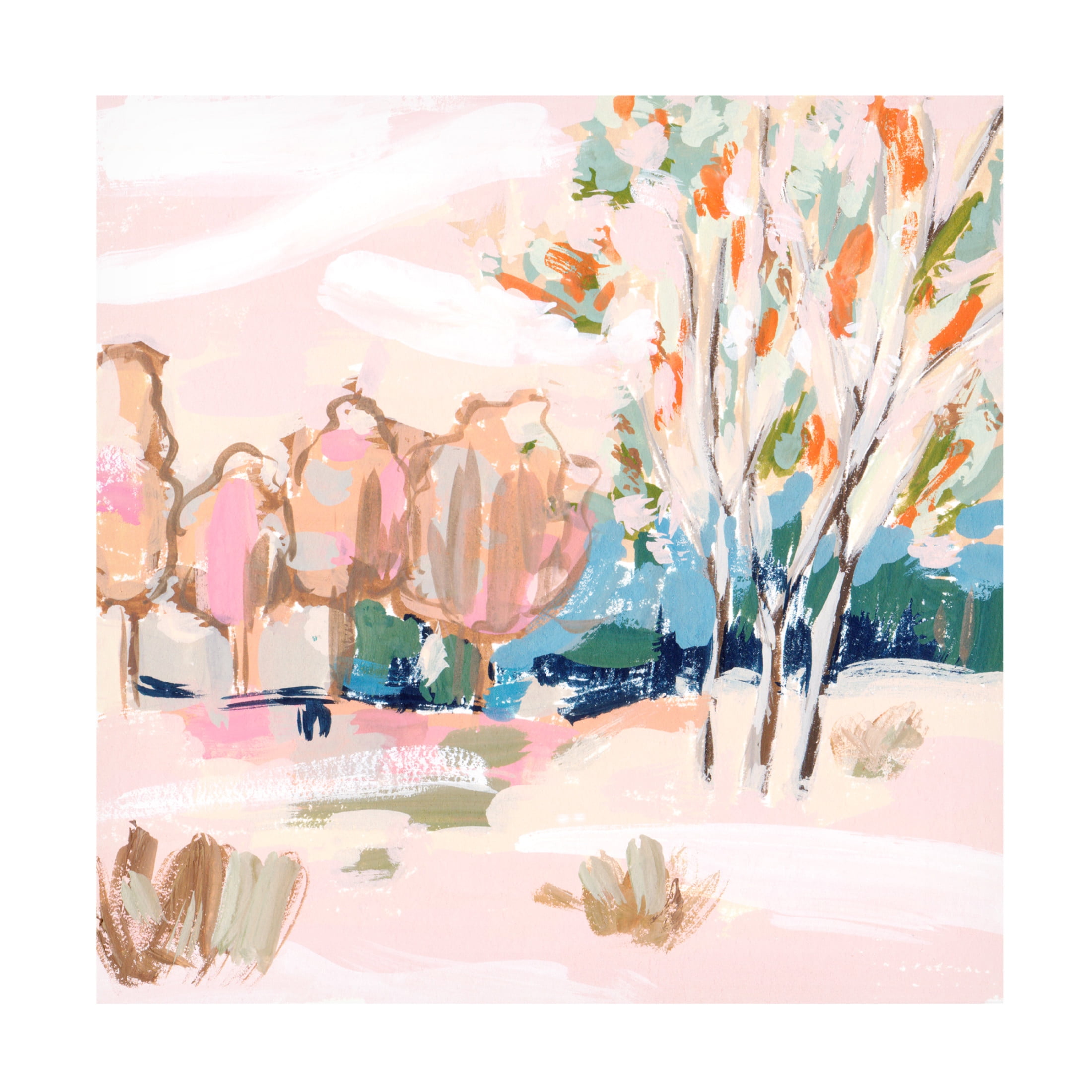 Canvas Wall Art - Melissa Wang 'Cherry Spring IV' Wall Art for Living Room, Bedroom, or Office Décor by Trademark Fine Art - 14 x 14 Inches