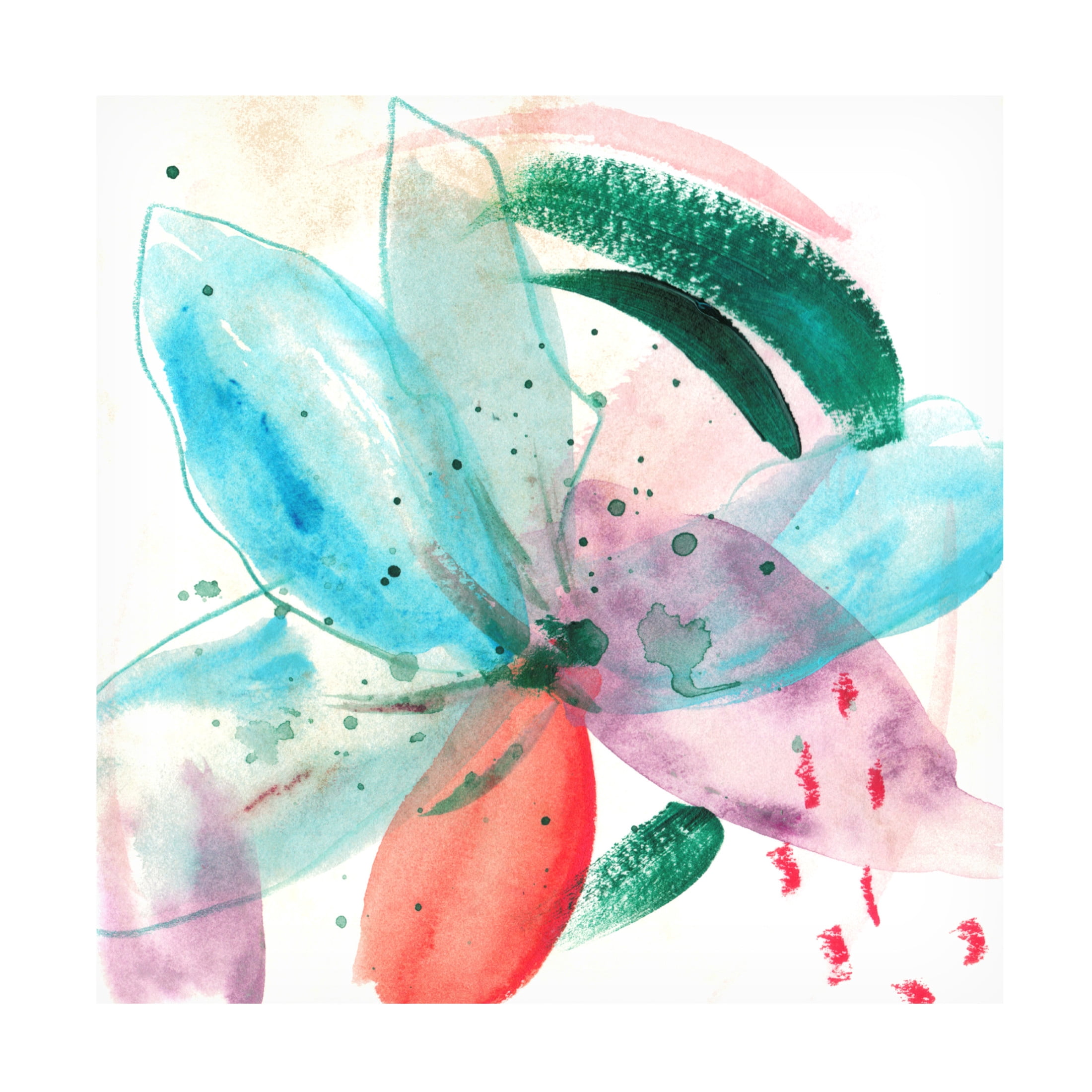 Canvas Wall Art - Melissa Wang 'Frosted Garden I' Wall Art for Living Room, Bedroom, or Office Décor by Trademark Fine Art - 18 x 18 Inches