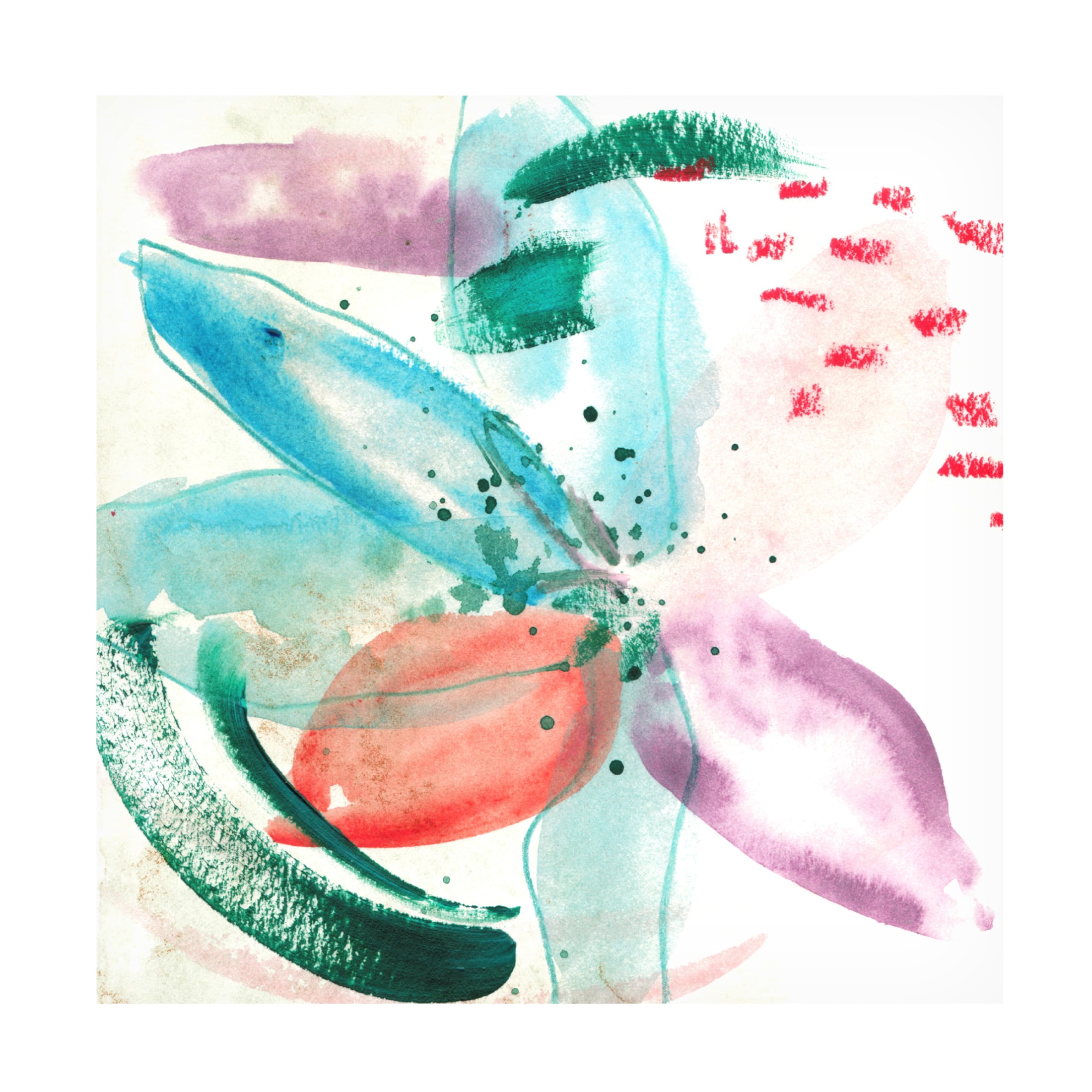 Canvas Wall Art - Melissa Wang 'Frosted Garden II' Wall Art for Living Room, Bedroom, or Office Décor by Trademark Fine Art - 24 x 24 Inches