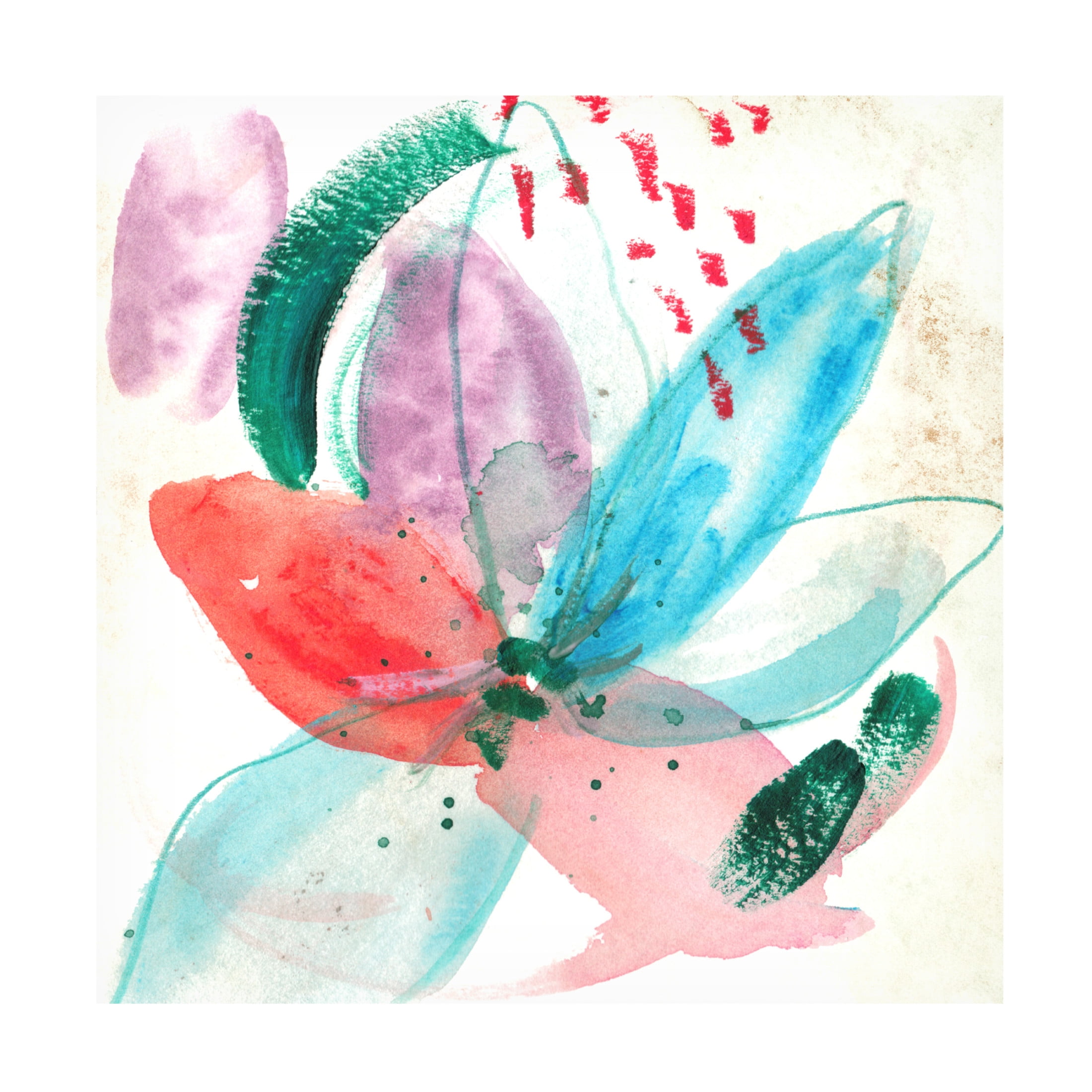Canvas Wall Art - Melissa Wang 'Frosted Garden III' Wall Art for Living Room, Bedroom, or Office Décor by Trademark Fine Art - 35 x 35 Inches
