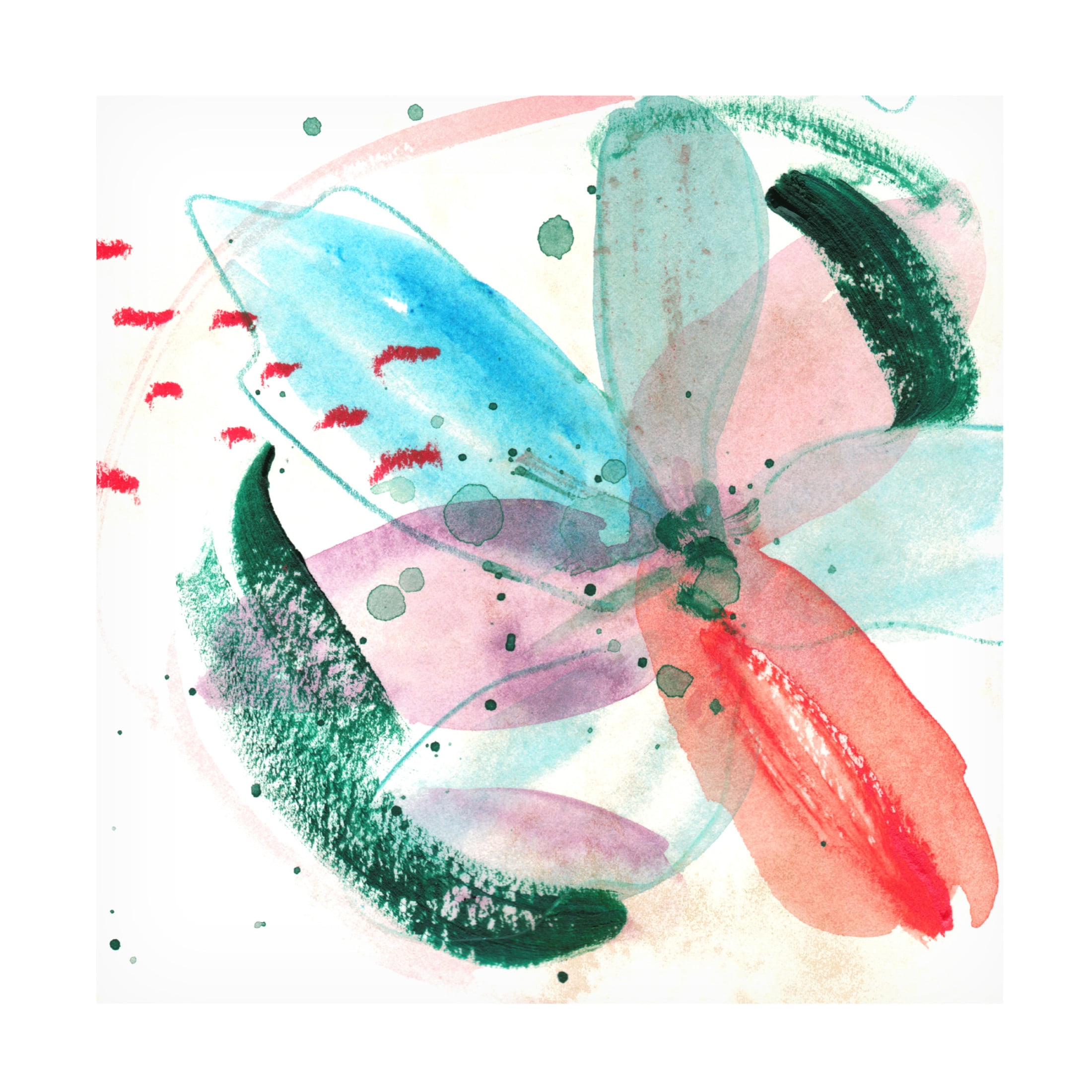 Canvas Wall Art - Melissa Wang 'Frosted Garden IV' Wall Art for Living Room, Bedroom, or Office Décor by Trademark Fine Art - 24 x 24 Inches