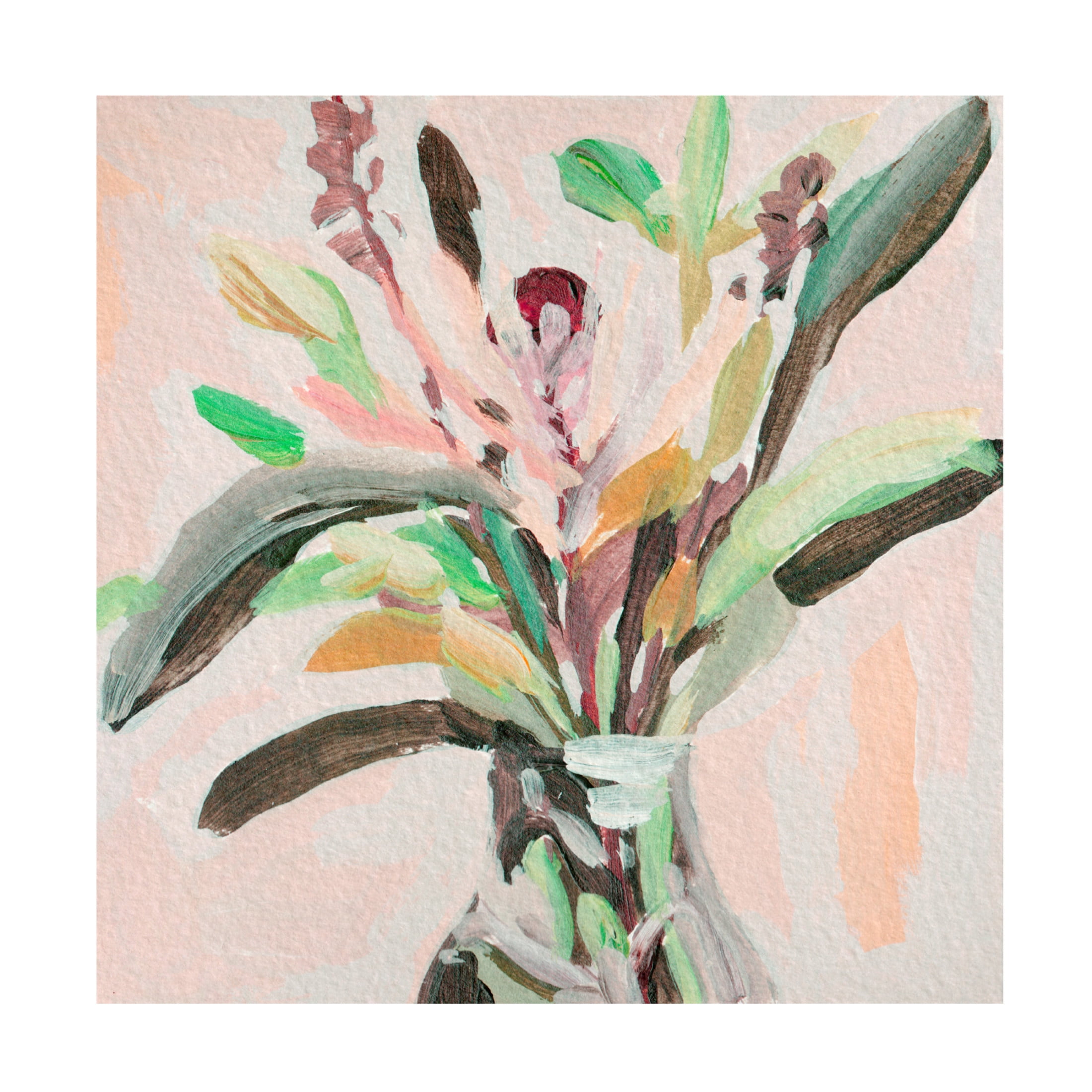 Canvas Wall Art - Melissa Wang 'Glass Bouquet II' Wall Art for Living Room, Bedroom, or Office Décor by Trademark Fine Art - 24 x 24 Inches