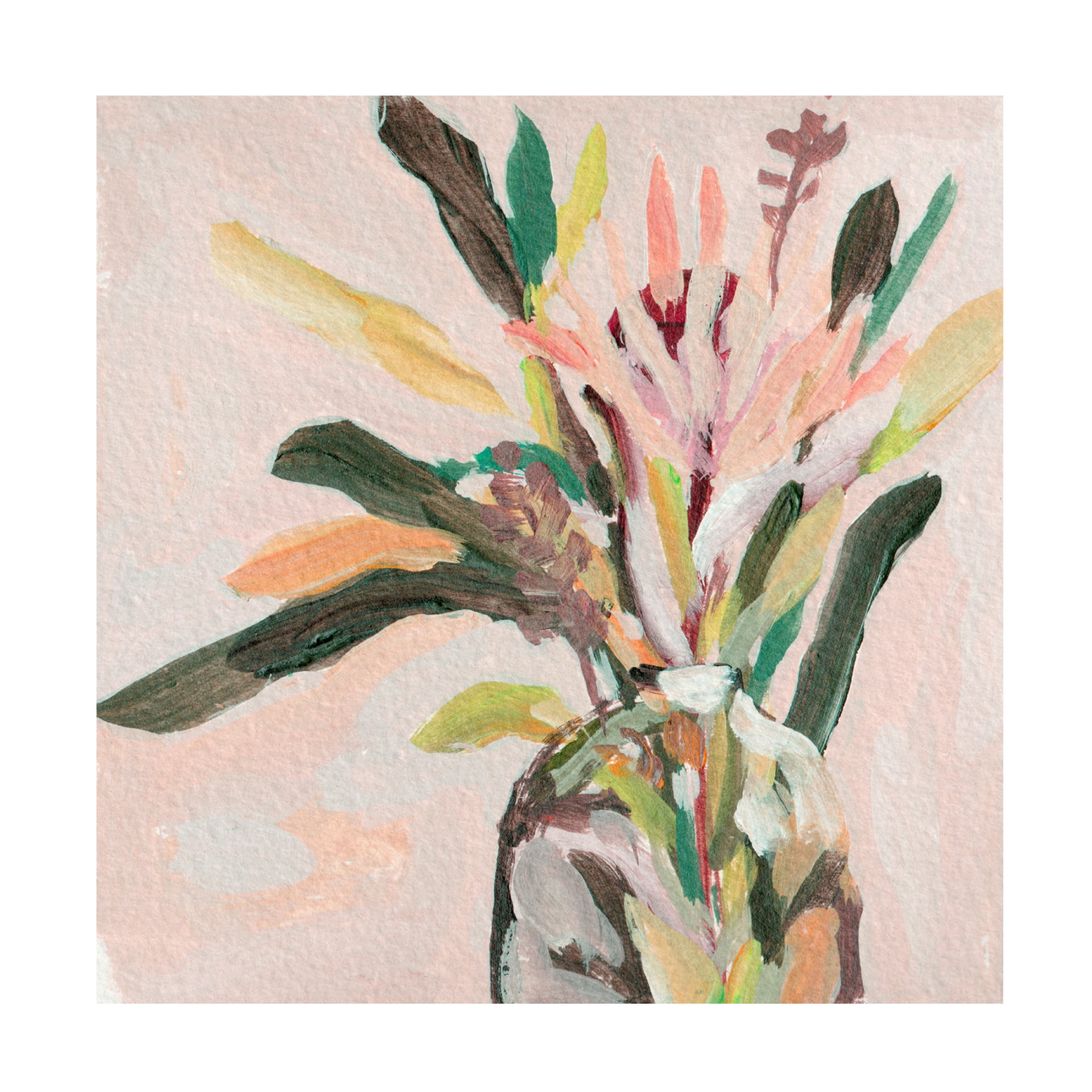 Canvas Wall Art - Melissa Wang 'Glass Bouquet III' Wall Art for Living Room, Bedroom, or Office Décor by Trademark Fine Art - 24 x 24 Inches