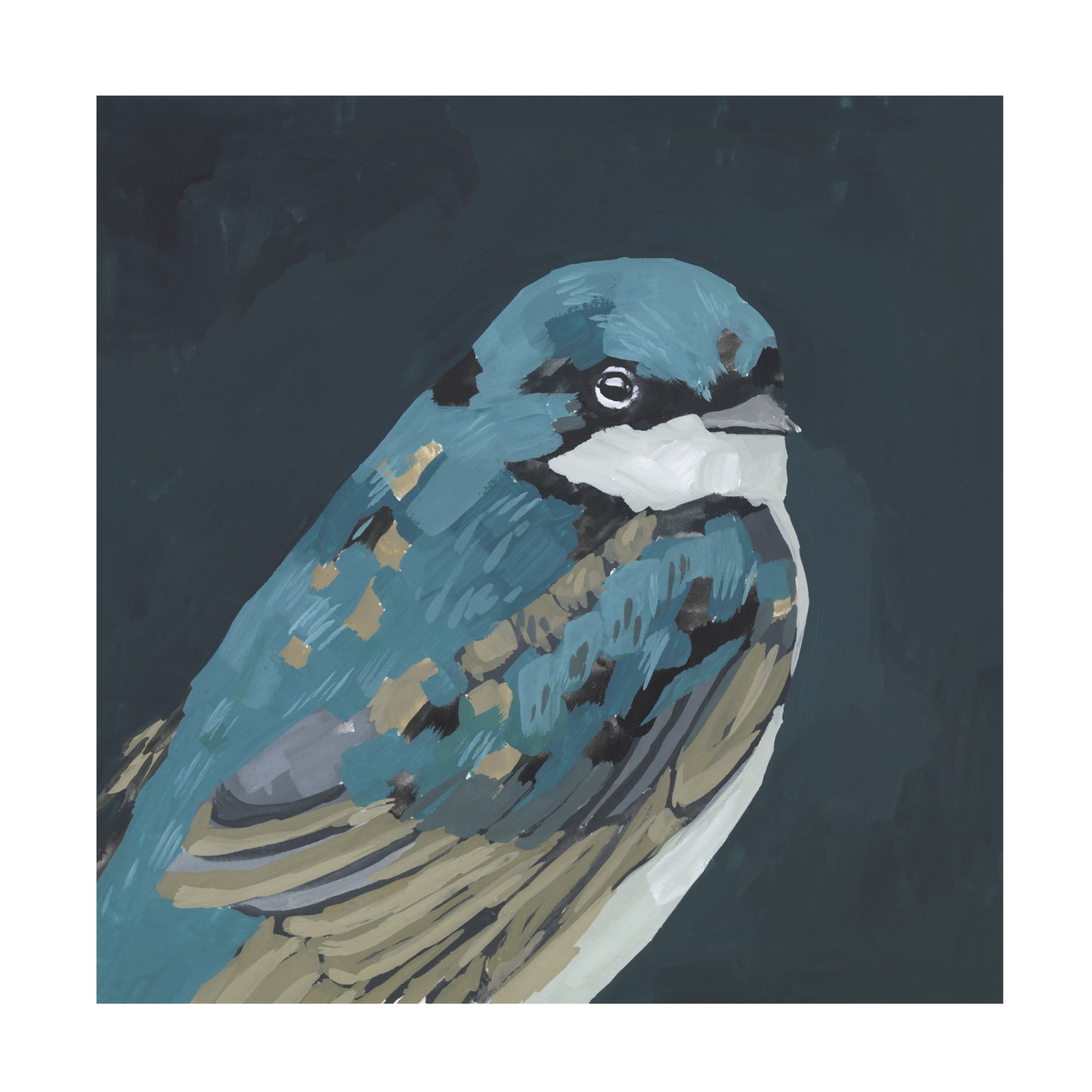 Canvas Wall Art - Melissa Wang 'Vivid Bird II' Wall Art for Living Room, Bedroom, or Office Décor by Trademark Fine Art - 35 x 35 Inches