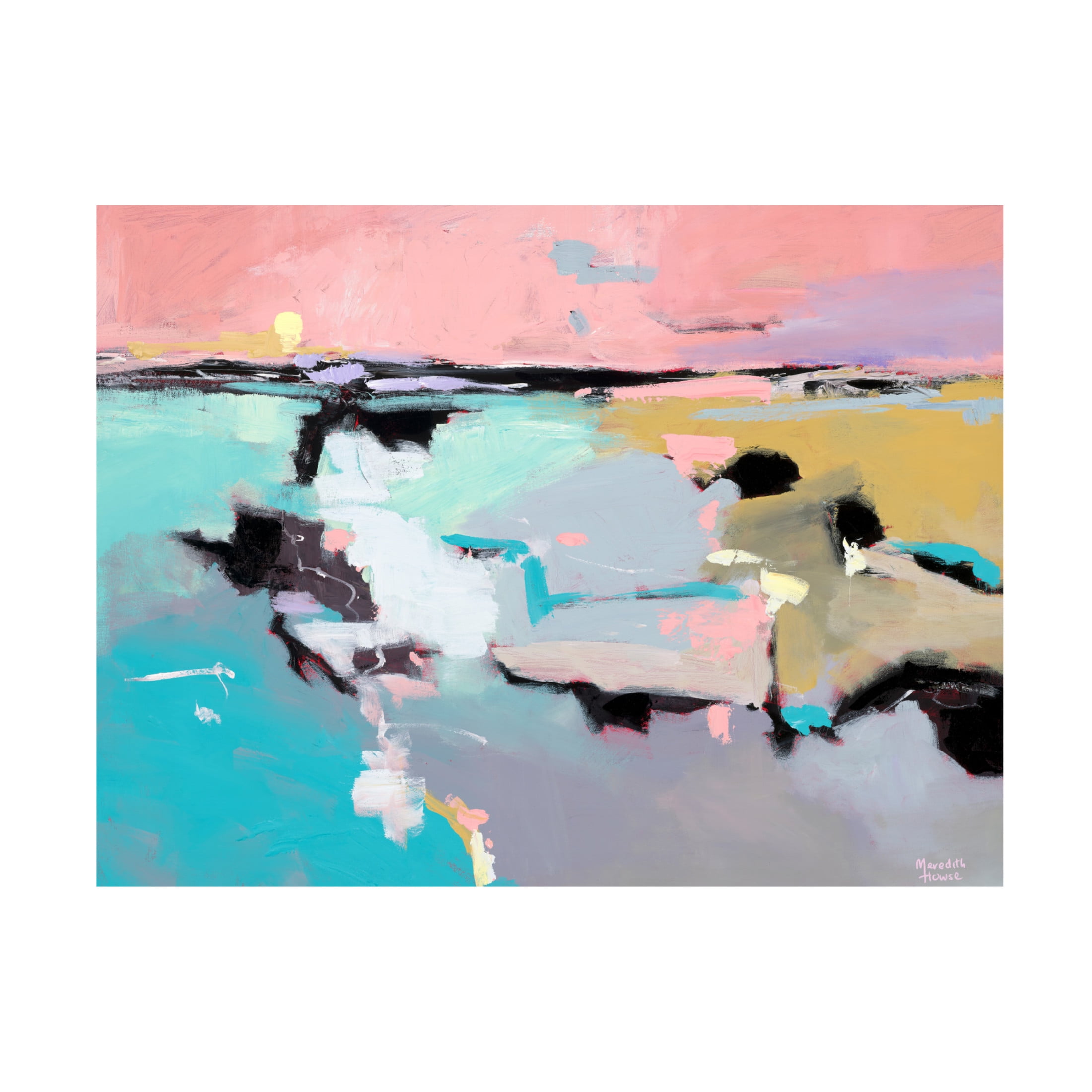 Canvas Wall Art - Meredith Howse 'Abstract Thought 21 August' Wall Art for Living Room, Bedroom, or Office Décor by Trademark Fine Art - 47 x 35 Inches