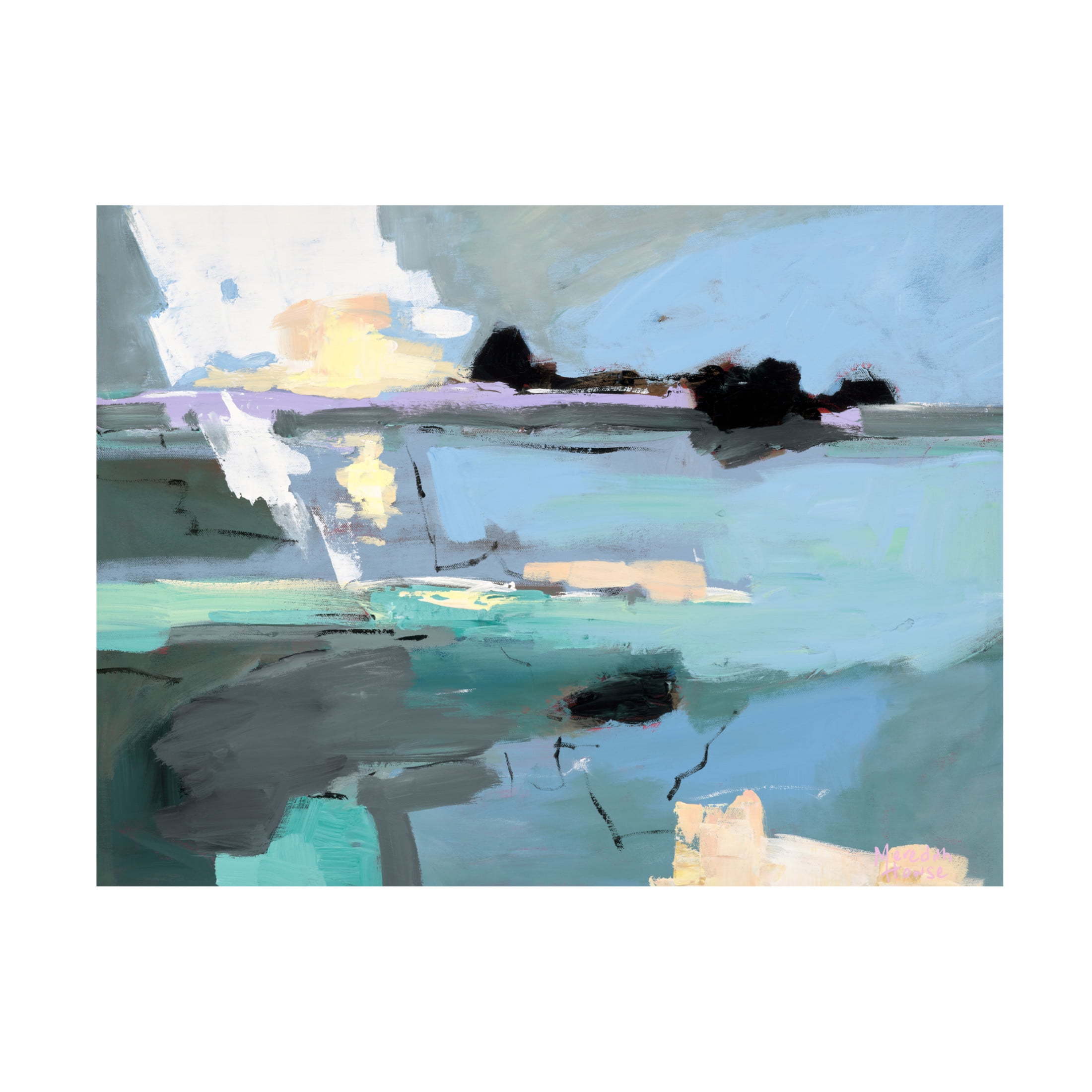 Canvas Wall Art - Meredith Howse 'Abstract Thought 23 August' Wall Art for Living Room, Bedroom, or Office Décor by Trademark Fine Art - 32 x 24 Inches