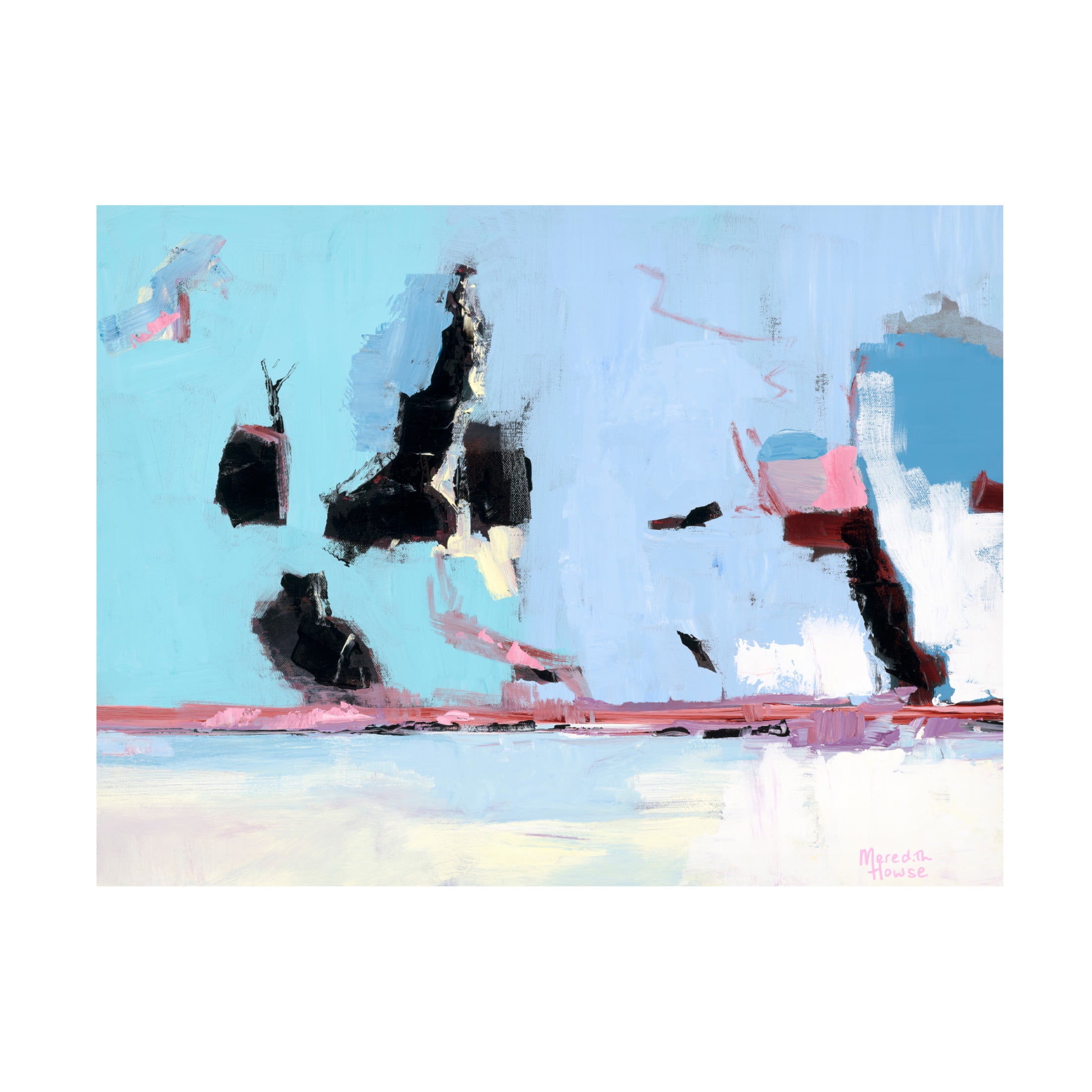 Canvas Wall Art - Meredith Howse 'Abstract Thought 27 August' Wall Art for Living Room, Bedroom, or Office Décor by Trademark Fine Art - 32 x 24 Inches