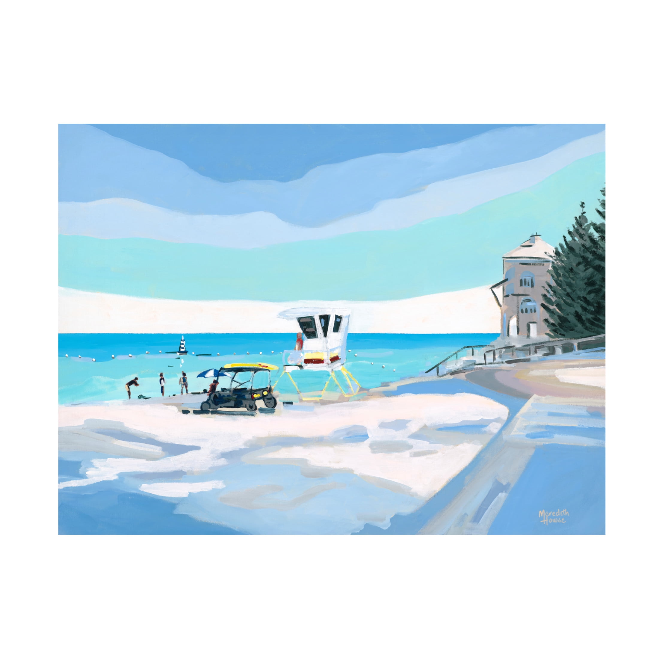 Canvas Wall Art - Meredith Howse 'Cottesloe Beach' Wall Art for Living Room, Bedroom, or Office Décor by Trademark Fine Art - 32 x 24 Inches