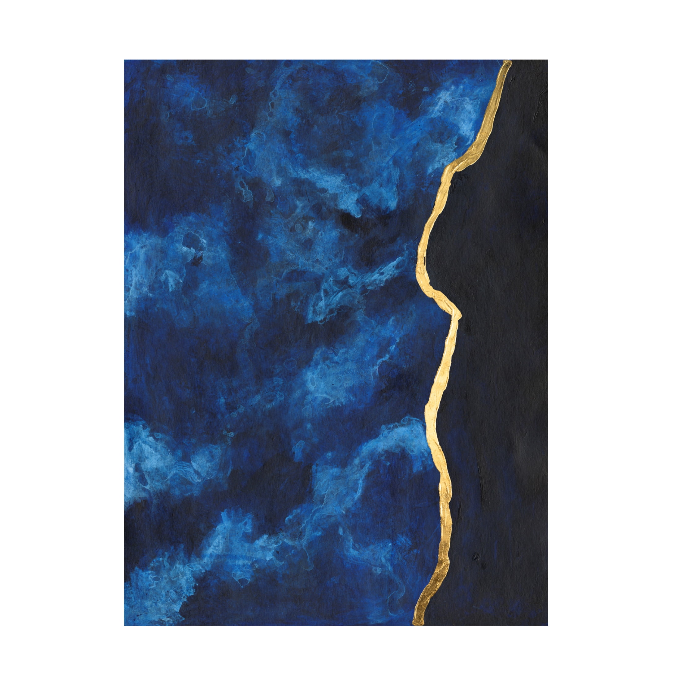 Canvas Wall Art - Michael Willett 'Gilt Indigo I' Wall Art for Living Room, Bedroom, or Office Décor by Trademark Fine Art - 18 x 24 Inches