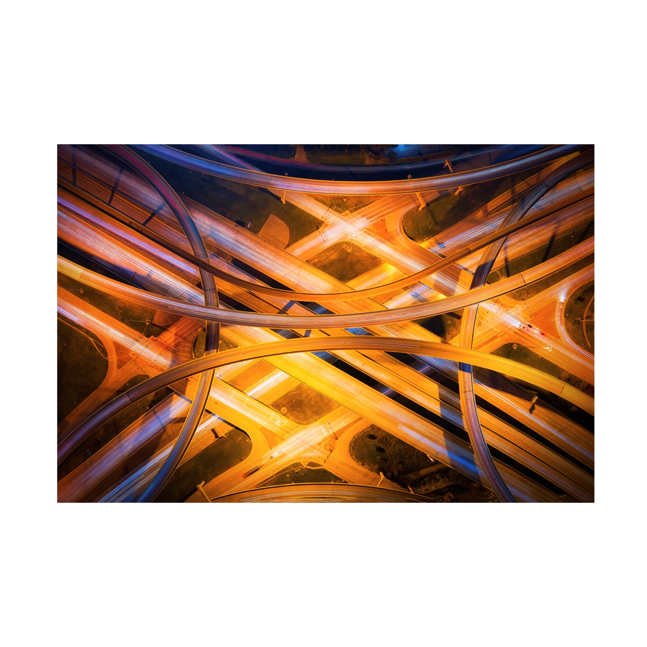 Canvas Wall Art - Michael Zheng 'Electric City' Wall Art for Living Room, Bedroom, or Office Décor by Trademark Fine Art - 47 x 30 Inches