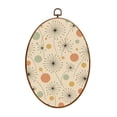thumbnail image 1 of Canvas Wall Art Mid Century Vintage 1950s Modern Retro Atomic Dandelion inspired Oval Framed Canvas Prints Vintage Wall Hanging Decor for Home Decorations 8.6"x11.4", 1 of 7