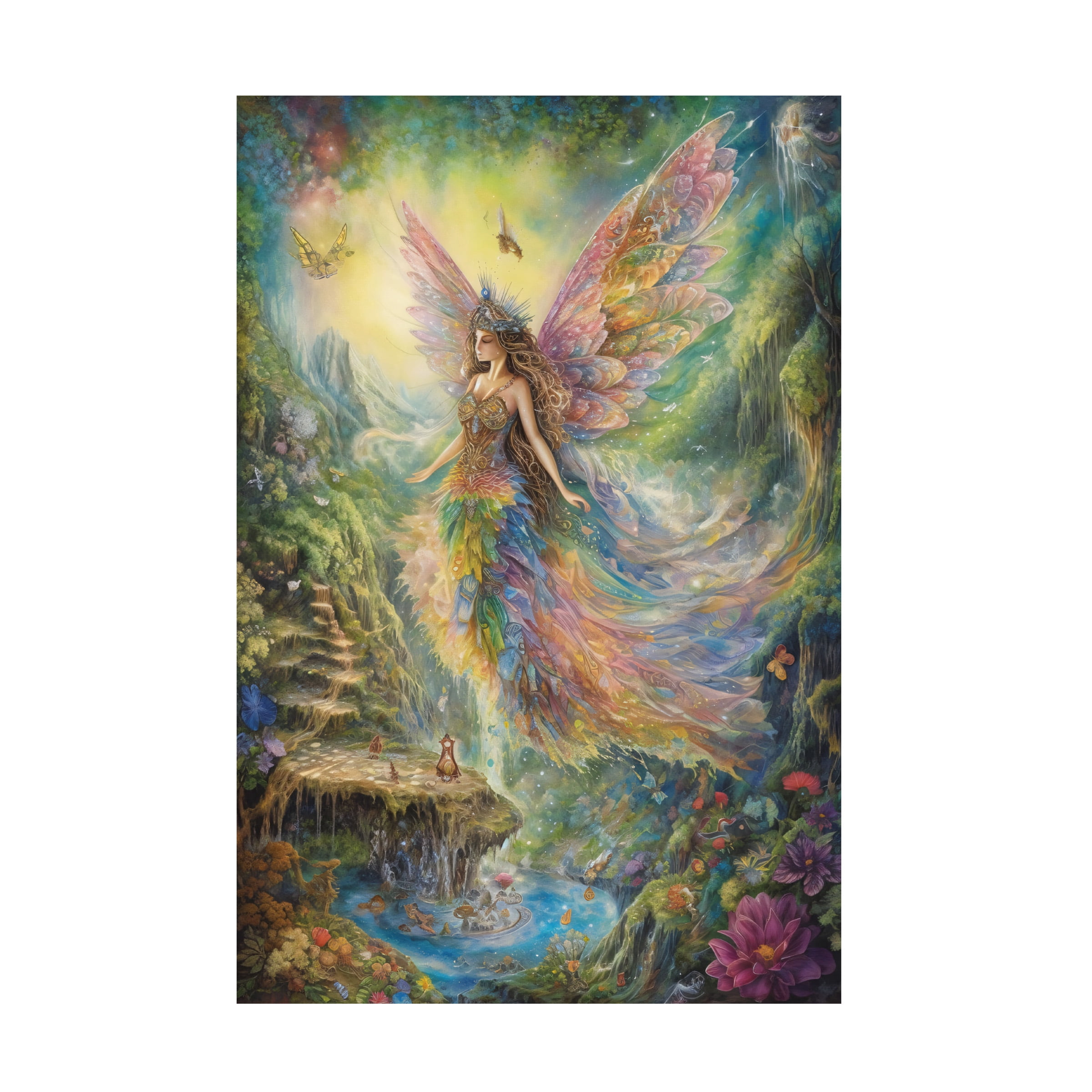 Canvas Wall Art - Mikey Bergman 'Jw Faerie 29' Wall Art for Living Room, Bedroom, or Office DÃ©cor by Trademark Fine Art - 16 x 24 Inches