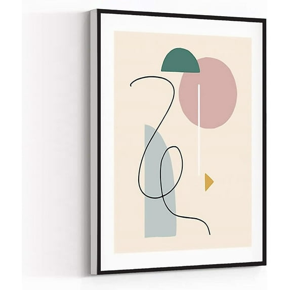 Canvas Wall Art Modern Art Print Abstract Art Print,Pastel Print Wall Art Painting Artwork Wall Decor For Home Office Wooden Frame Ready To Hang 12"X18"