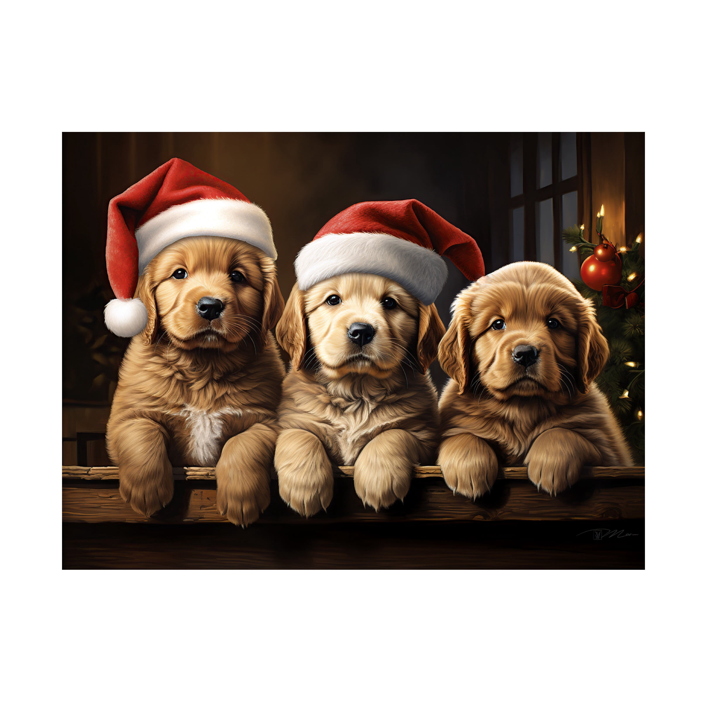 Canvas Wall Art - Momart 'Christmas Friends 4' Wall Art for Living Room, Bedroom, or Office DÃ©cor by Trademark Fine Art - 19 x 14 Inches