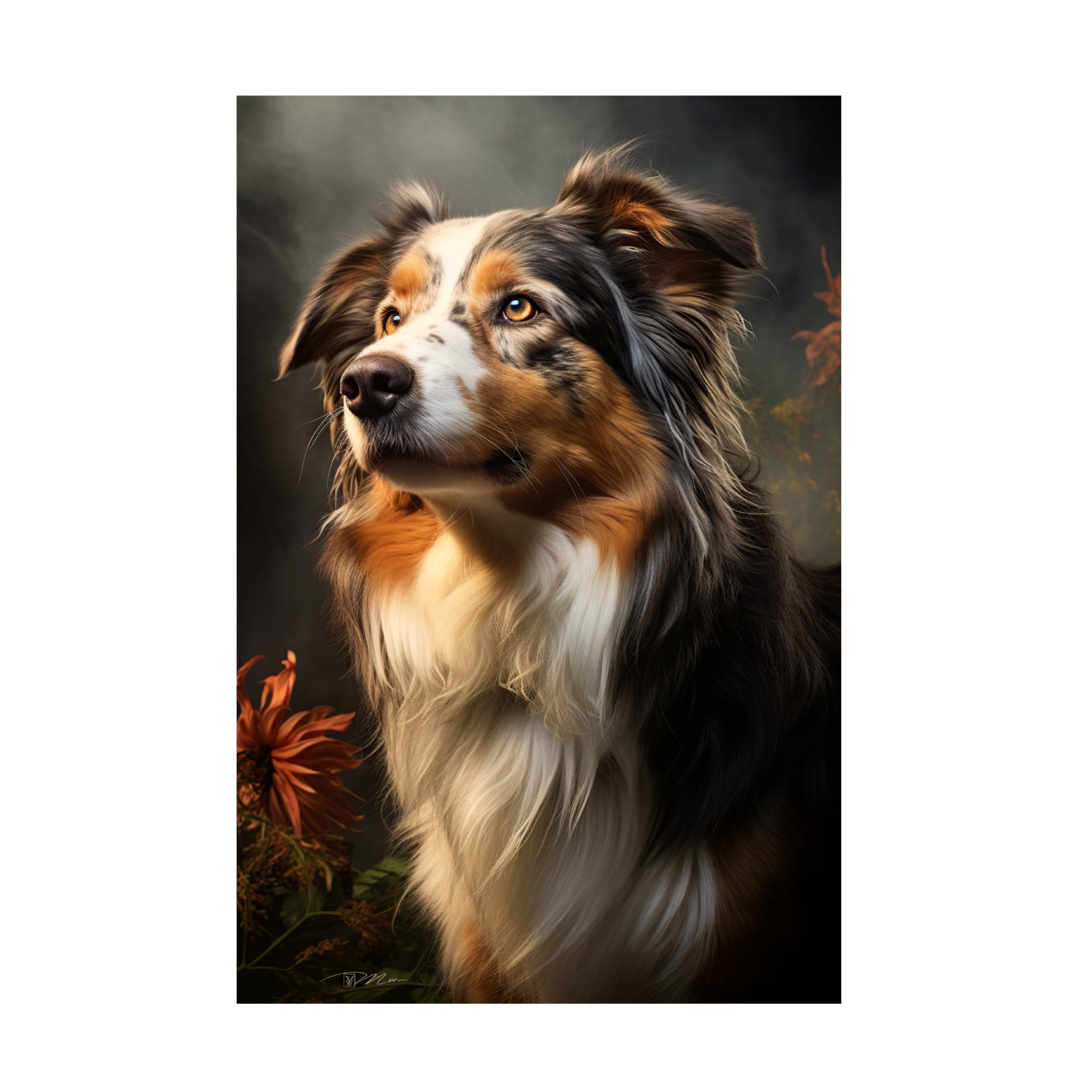 Canvas Wall Art - Momart 'Dog Fairy Tale 3' Wall Art for Living Room, Bedroom, or Office Décor by Trademark Fine Art - 30 x 47 Inches