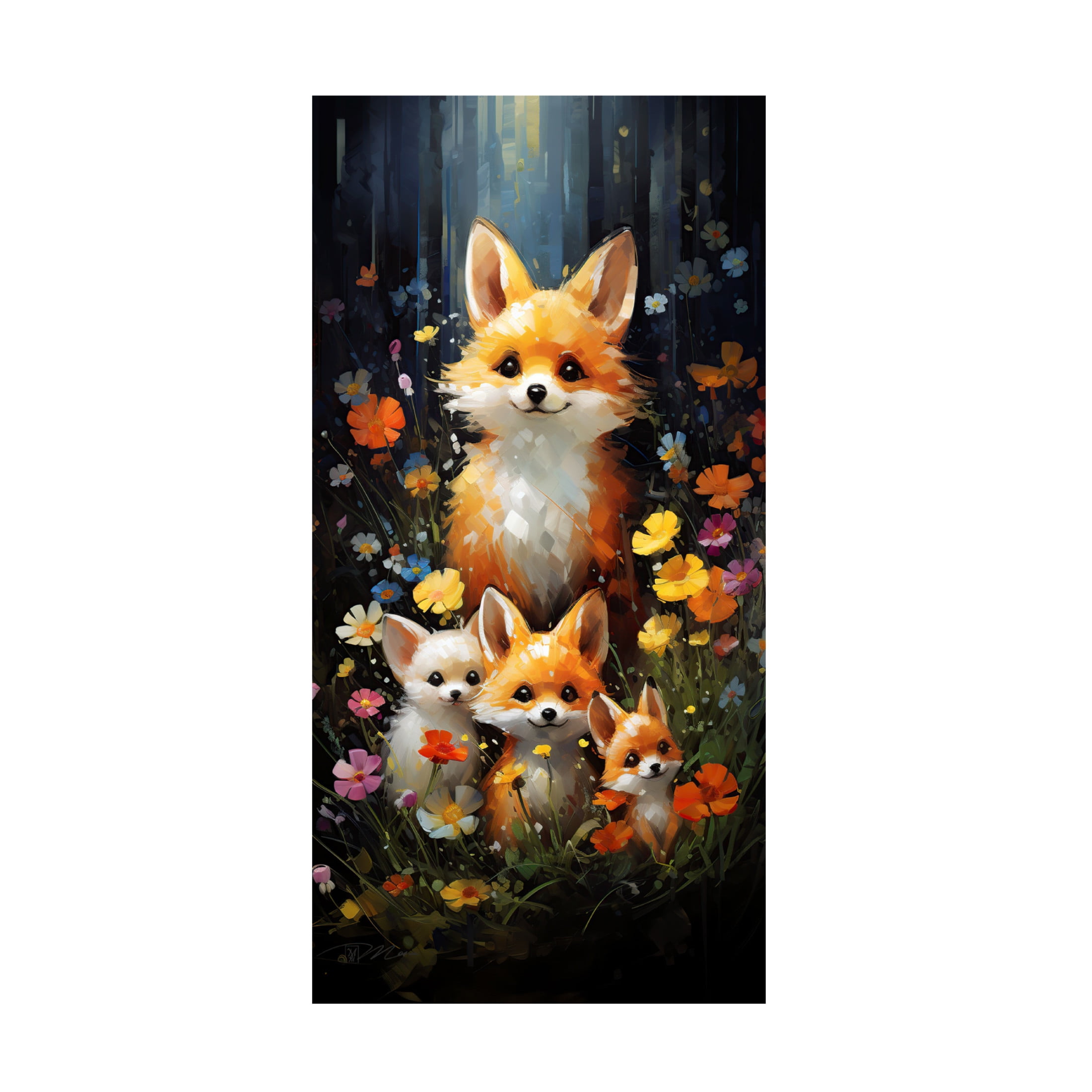 Canvas Wall Art - Momart 'Friends 5' Wall Art for Living Room, Bedroom, or Office Décor by Trademark Fine Art - 24 x 47 Inches