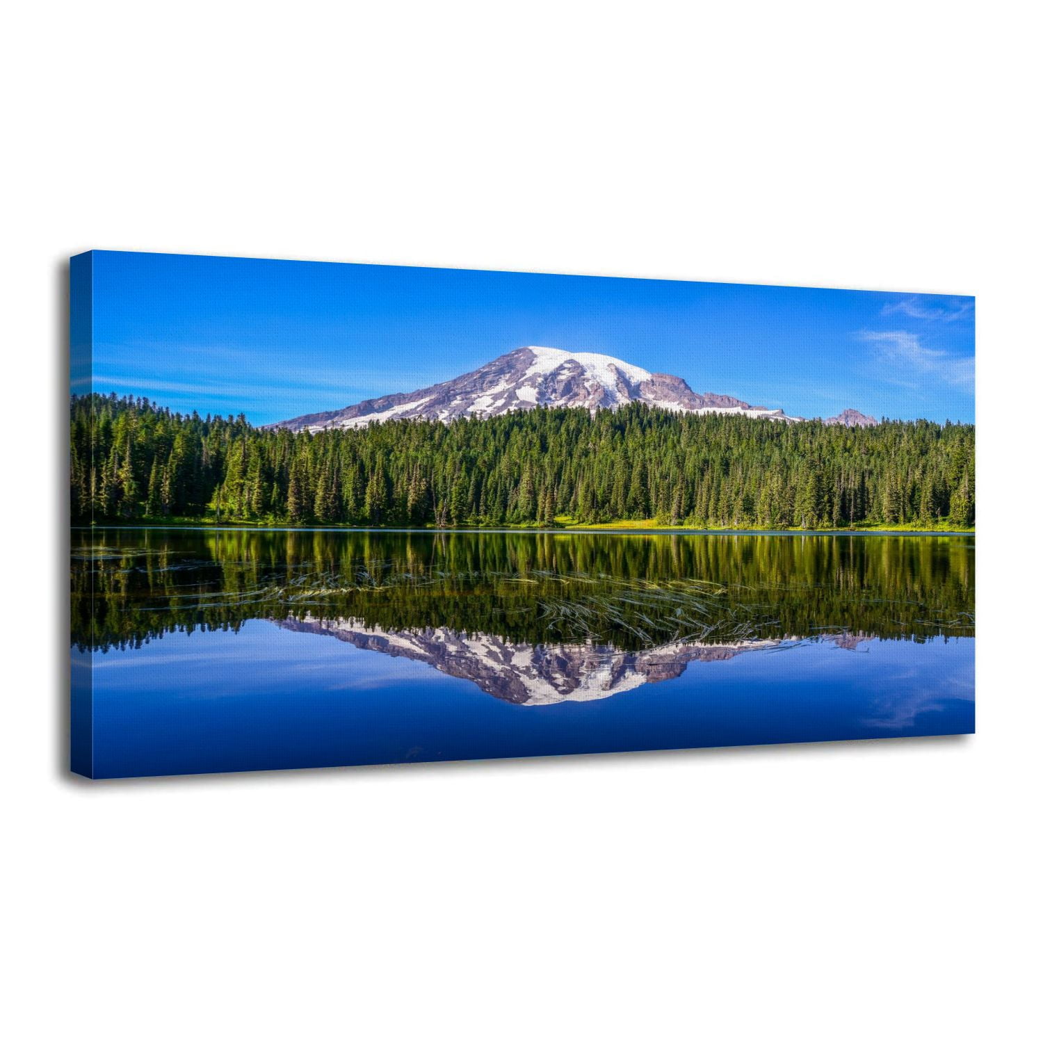 Pacific Northwest Canvas Wall Art - Mount Rainier At Reflection Lake Gallery Wrap Ready To Hang Nature Photography Print