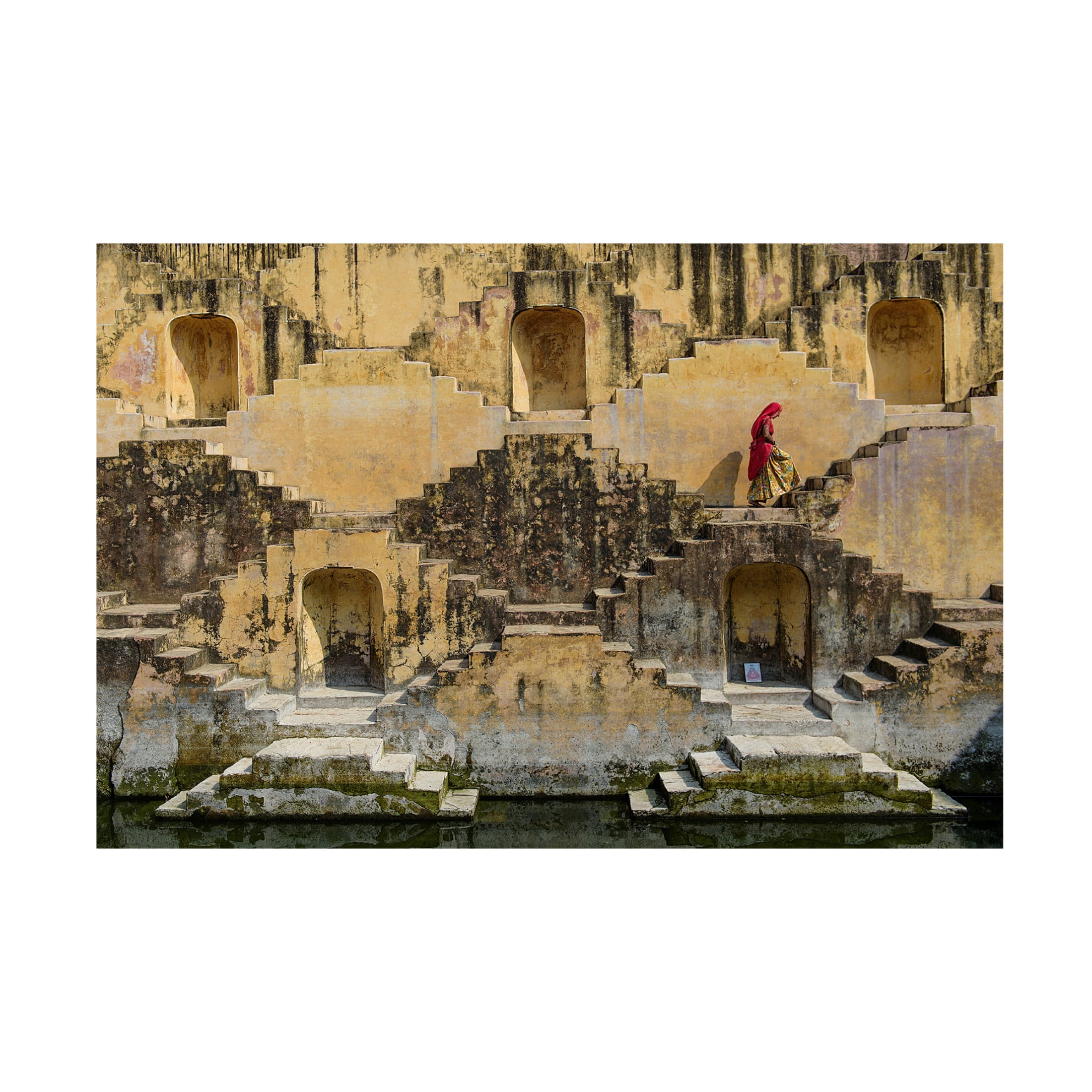 Canvas Wall Art - Muslianshah Masrie 'Panna Meena Ka Kund' Wall Art for Living Room, Bedroom, or Office Décor by Trademark Fine Art - 47 x 30 Inches