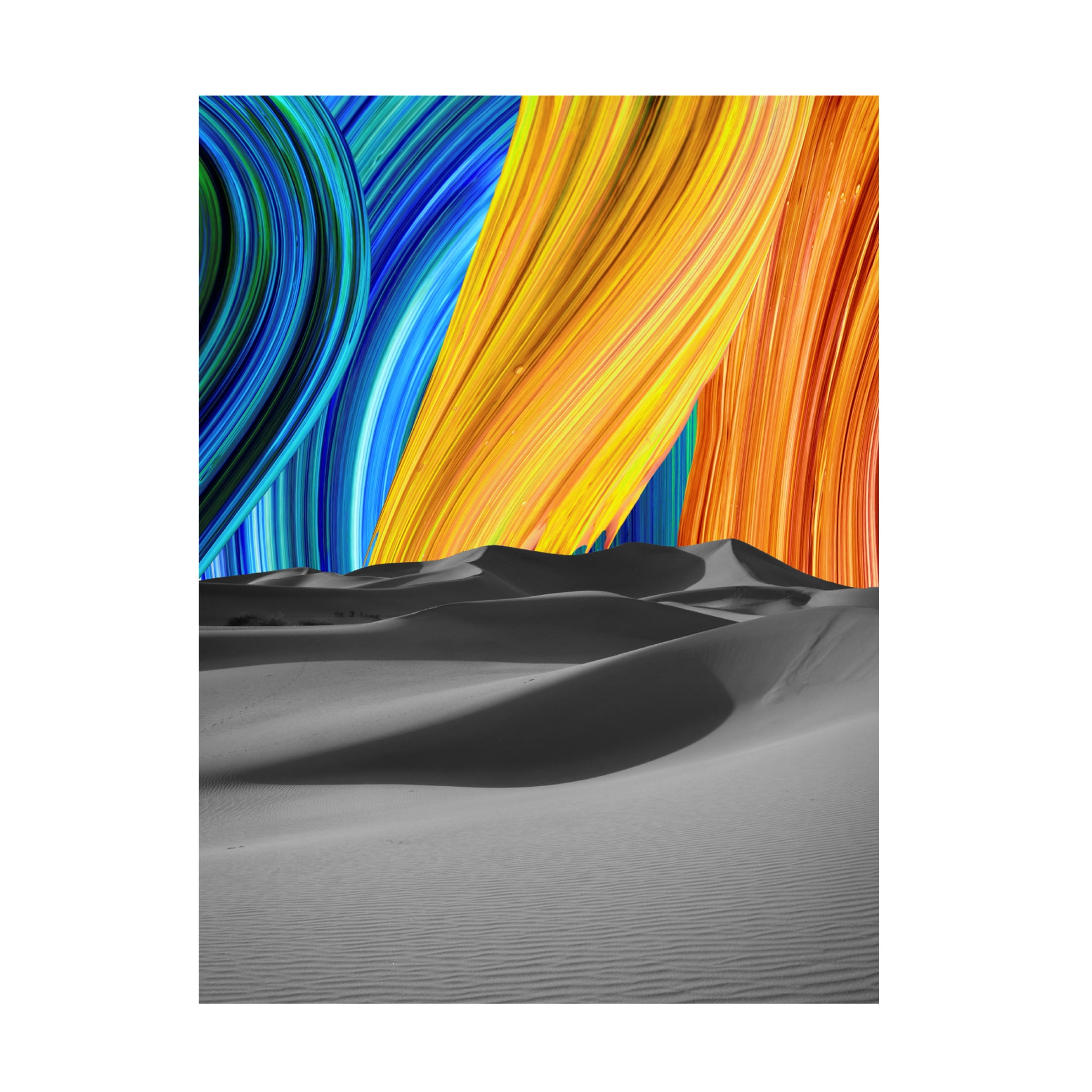 Canvas Wall Art - NUMA Art 'Paint Desert' Wall Art for Living Room, Bedroom, or Office Décor by Trademark Fine Art - 18 x 24 Inches