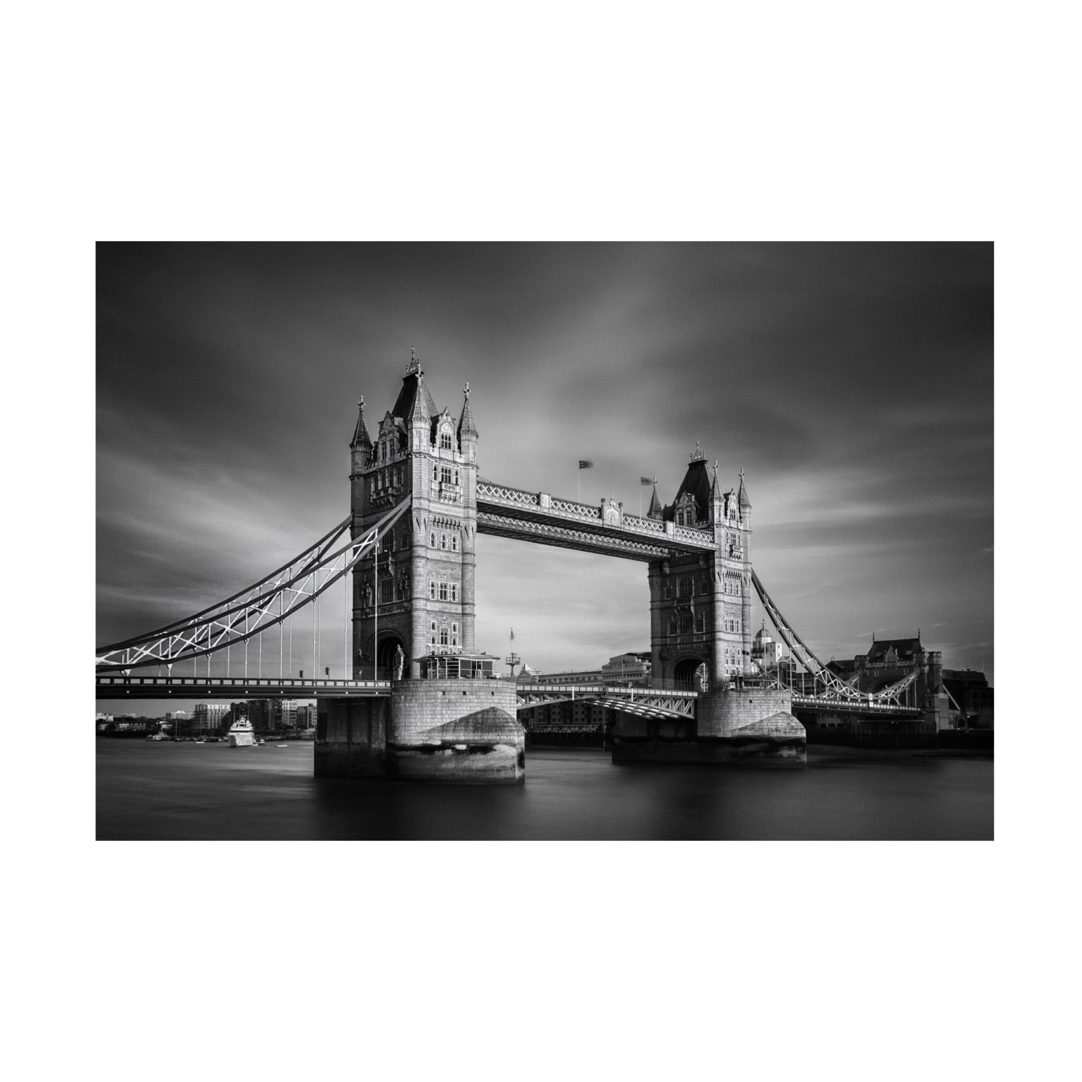 Canvas Wall Art - Nader El Assy 'Iconic Tower Bridge' Wall Art for Living Room, Bedroom, or Office Décor by Trademark Fine Art - 32 x 22 Inches
