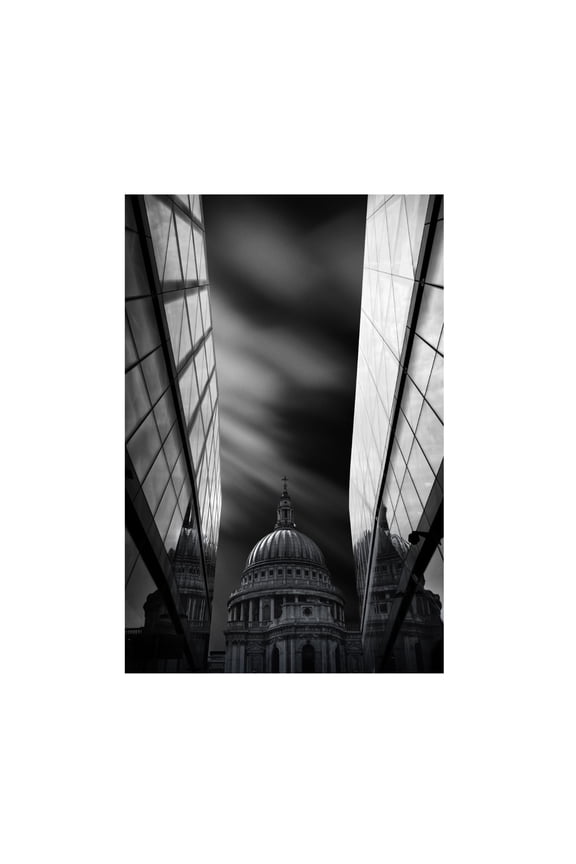 Canvas Wall Art - Nader El Assy 'The St PaulS Cathedral In Reflection' Wall Art for Living Room, Bedroom, or Office D?cor by Trademark Fine Art - 12 x 19 Inches
