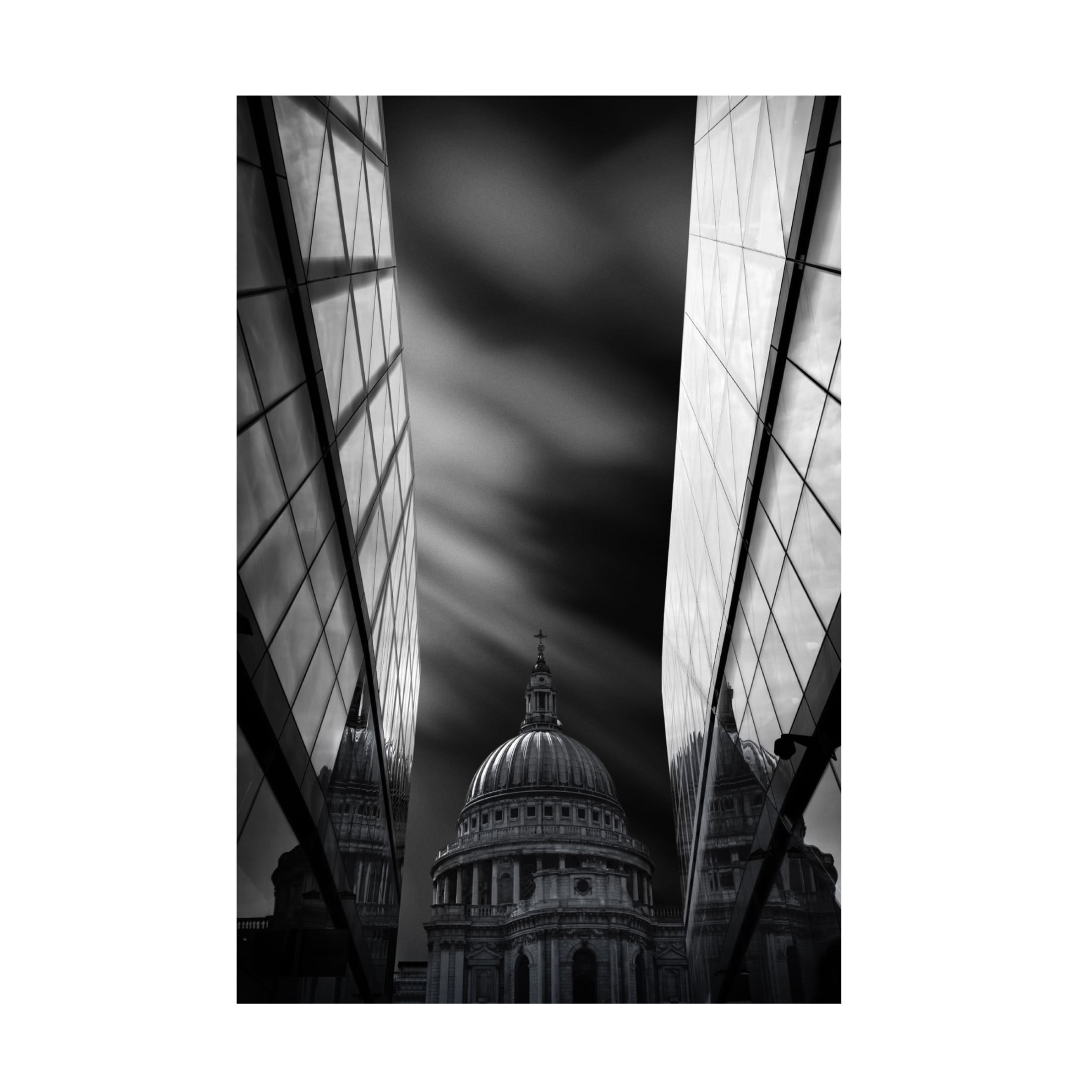 Canvas Wall Art - Nader El Assy 'The St PaulS Cathedral In Reflection' Wall Art for Living Room, Bedroom, or Office Décor by Trademark Fine Art - 22 x 32 Inches