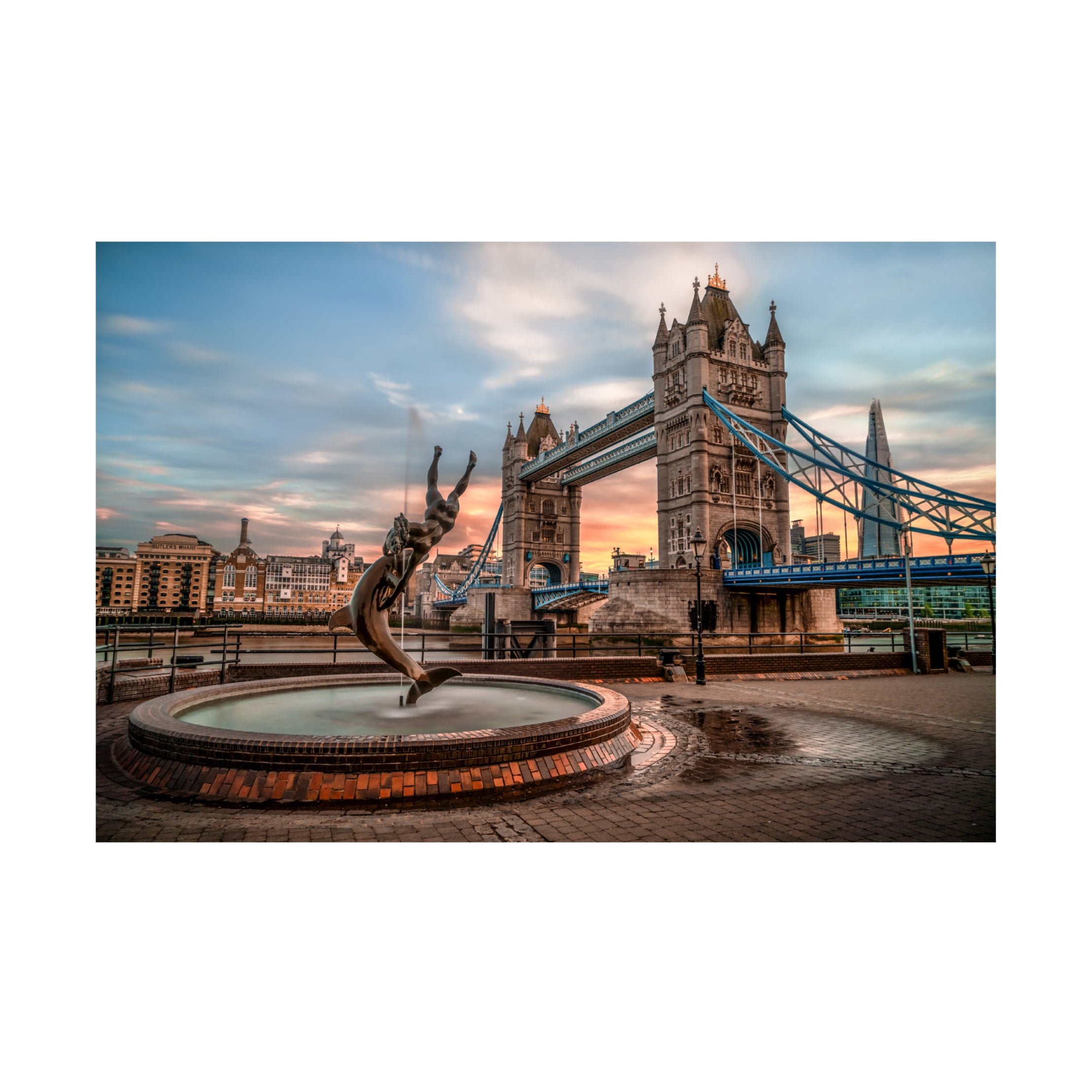 Canvas Wall Art - Nader El Assy 'The Tower Bridge' Wall Art for Living Room, Bedroom, or Office Décor by Trademark Fine Art - 24 x 16 Inches