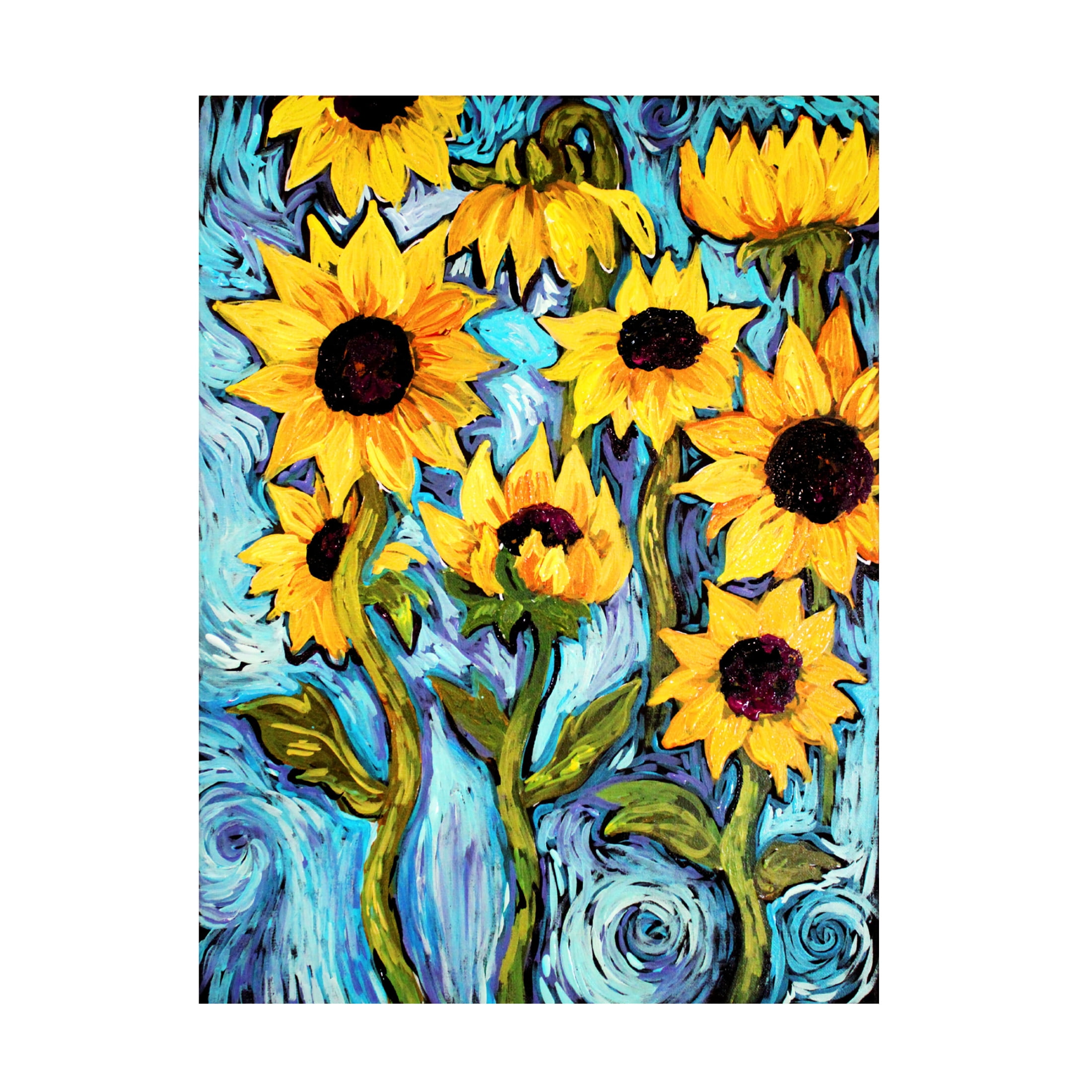 Canvas Wall Art - Natasha Wescoat 'Blue Skies' Wall Art for Living Room, Bedroom, or Office Décor by Trademark Fine Art - 35 x 47 Inches