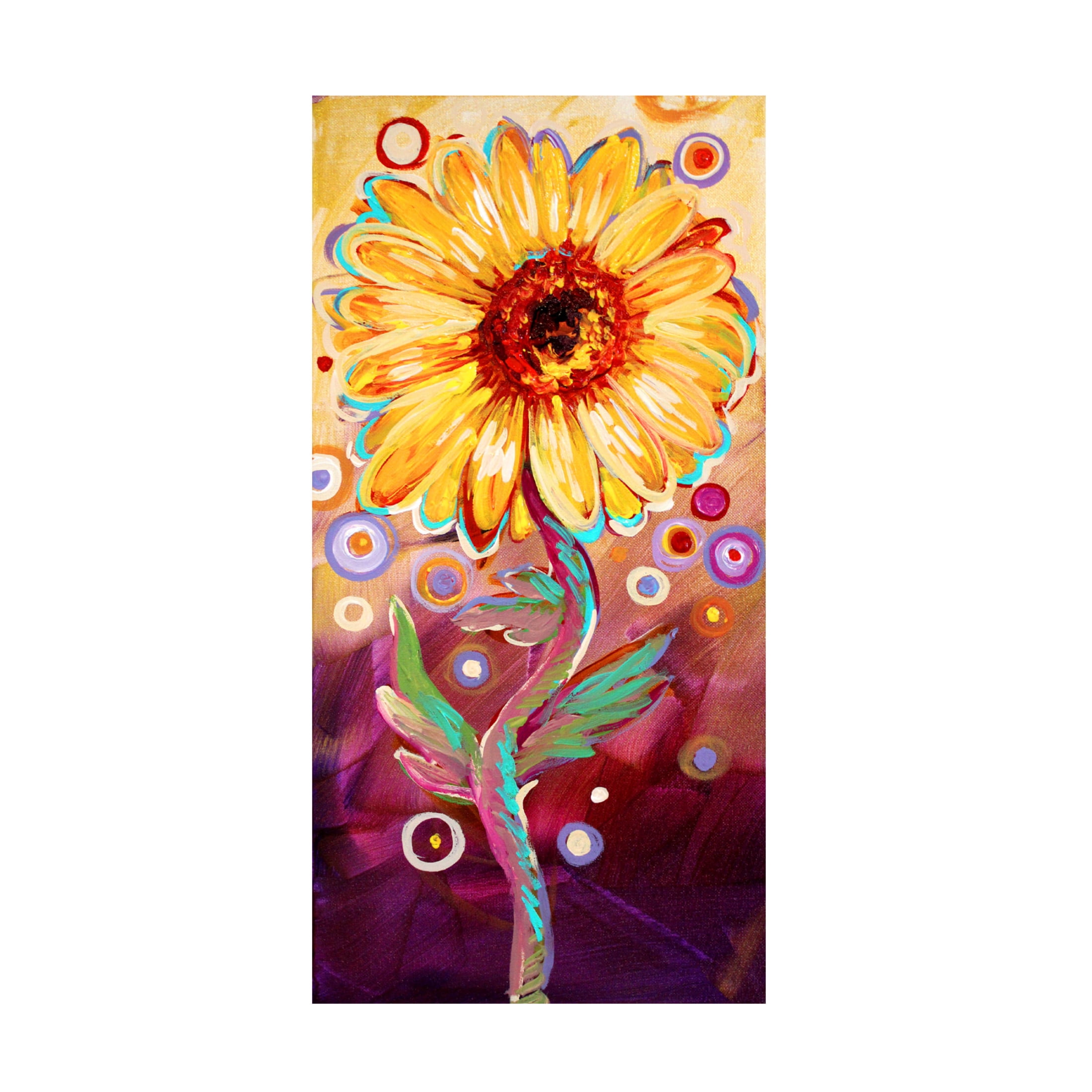 Canvas Wall Art - Natasha Wescoat 'Sunny Beauty 1' Wall Art for Living Room, Bedroom, or Office Décor by Trademark Fine Art - 16 x 32 Inches