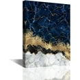 thumbnail image 1 of Canvas Wall Art, Navy Blue Marble Wall Art Paintings for Bathroom Living Room, Office Home Decoration Modern Canvas Artwork Wall Decor Ready to Hang 12''''x16'''', 1 Panel, 1 of 6