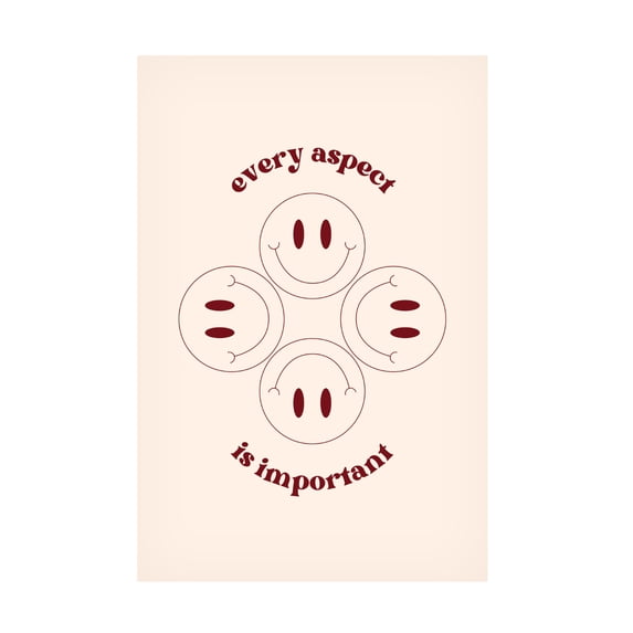 Canvas Wall Art - Nazma Khokhar 'Every Aspect Is Important Print' Wall Art for Living Room, Bedroom, or Office Décor by Trademark Fine Art - 12 x 19 Inches
