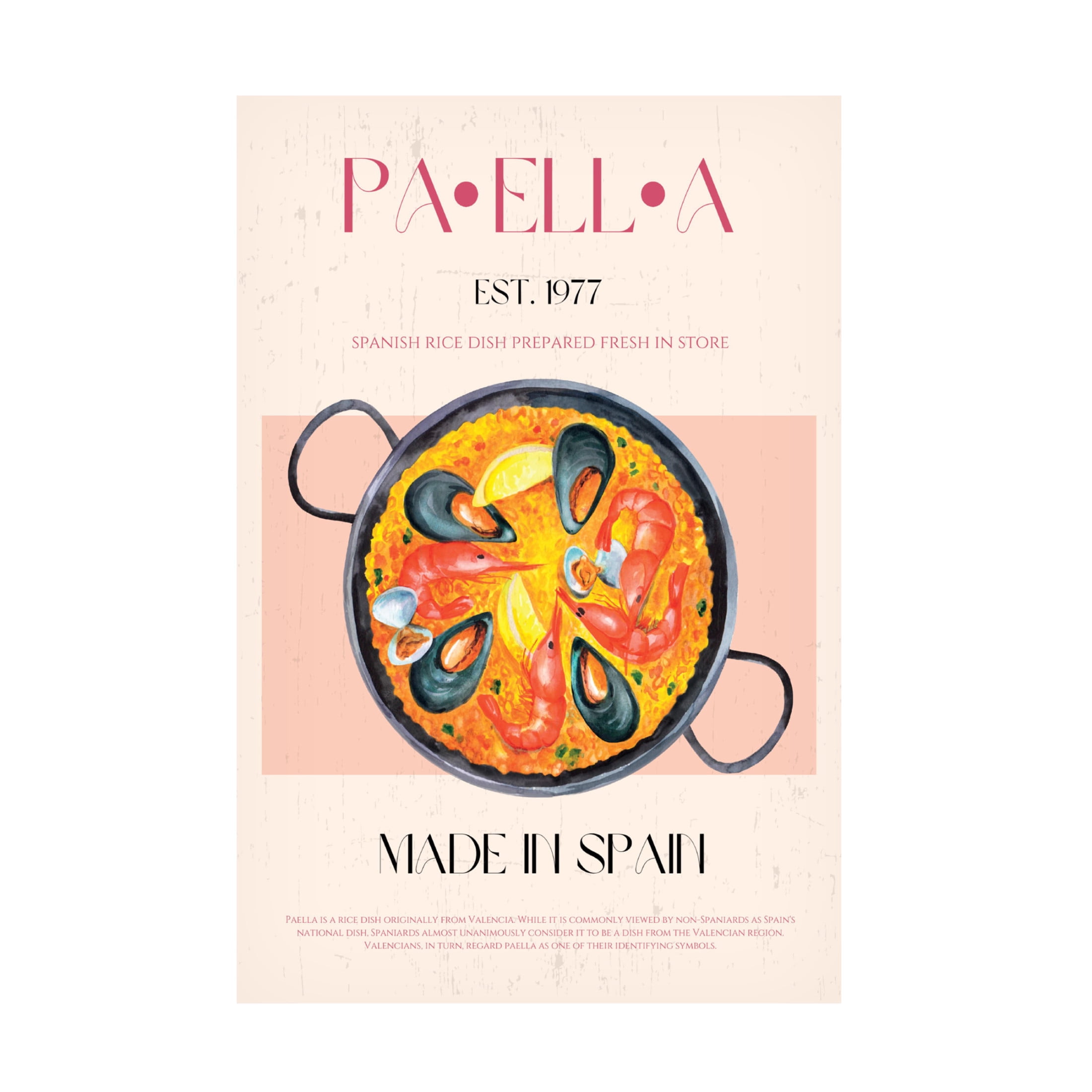 Canvas Wall Art - Nazma Khokhar 'Paealla' Wall Art for Living Room, Bedroom, or Office D?cor by Trademark Fine Art - 30 x 47 Inches