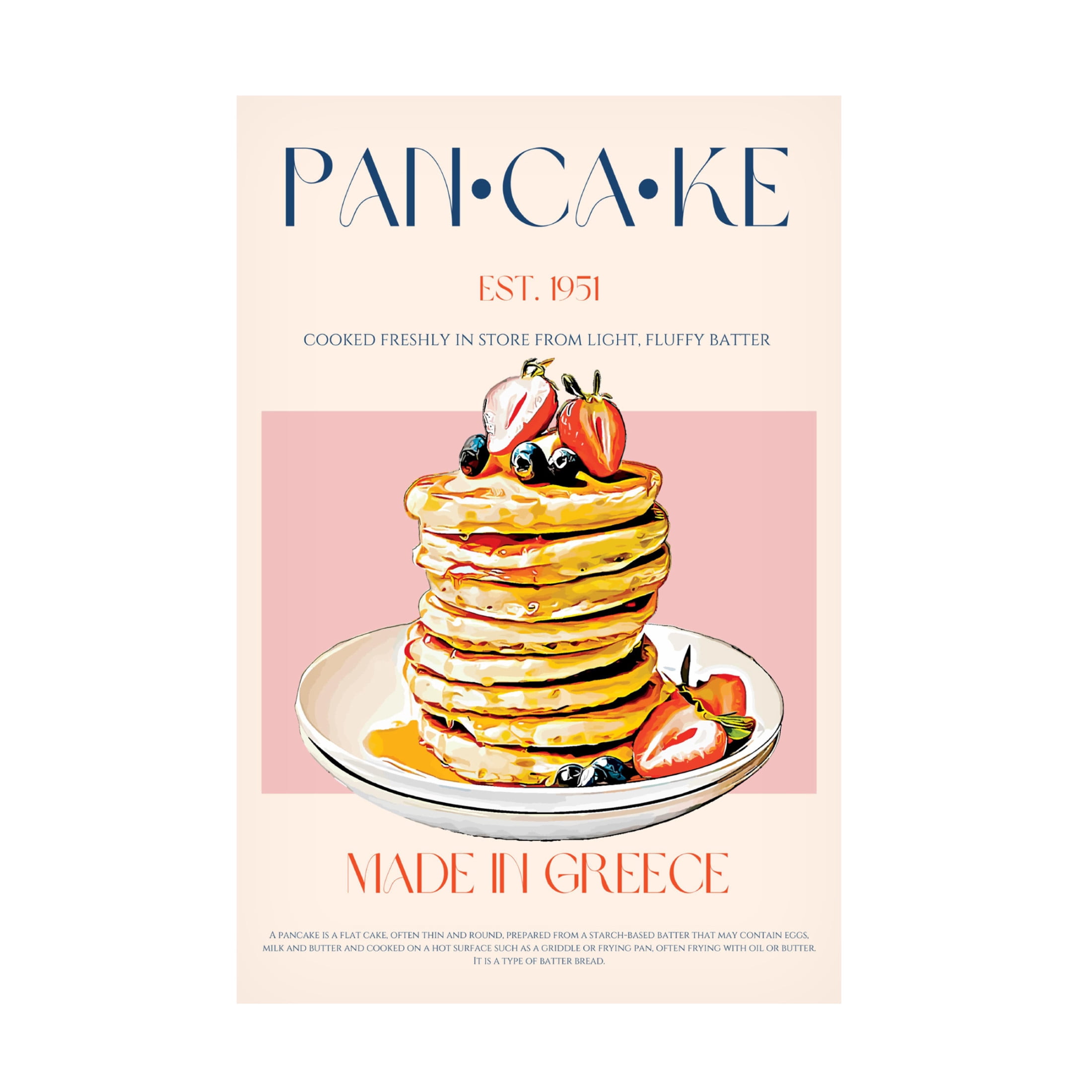 Canvas Wall Art - Nazma Khokhar 'Pancake' Wall Art for Living Room, Bedroom, or Office D?cor by Trademark Fine Art - 16 x 24 Inches